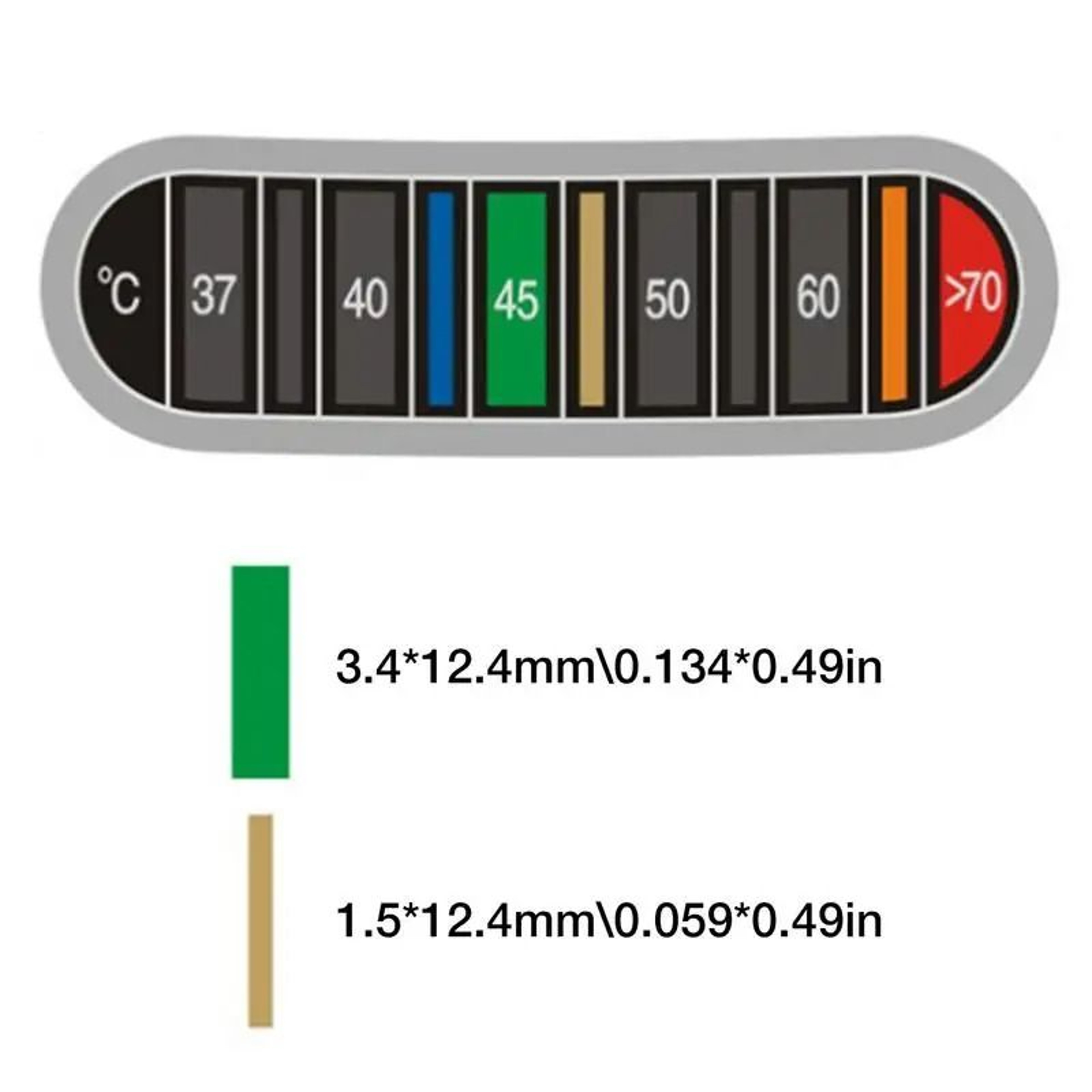 Universal ColorChanging Thermometer Stickers  Waterproof Discoloration Temperature Tester For Coffe 5