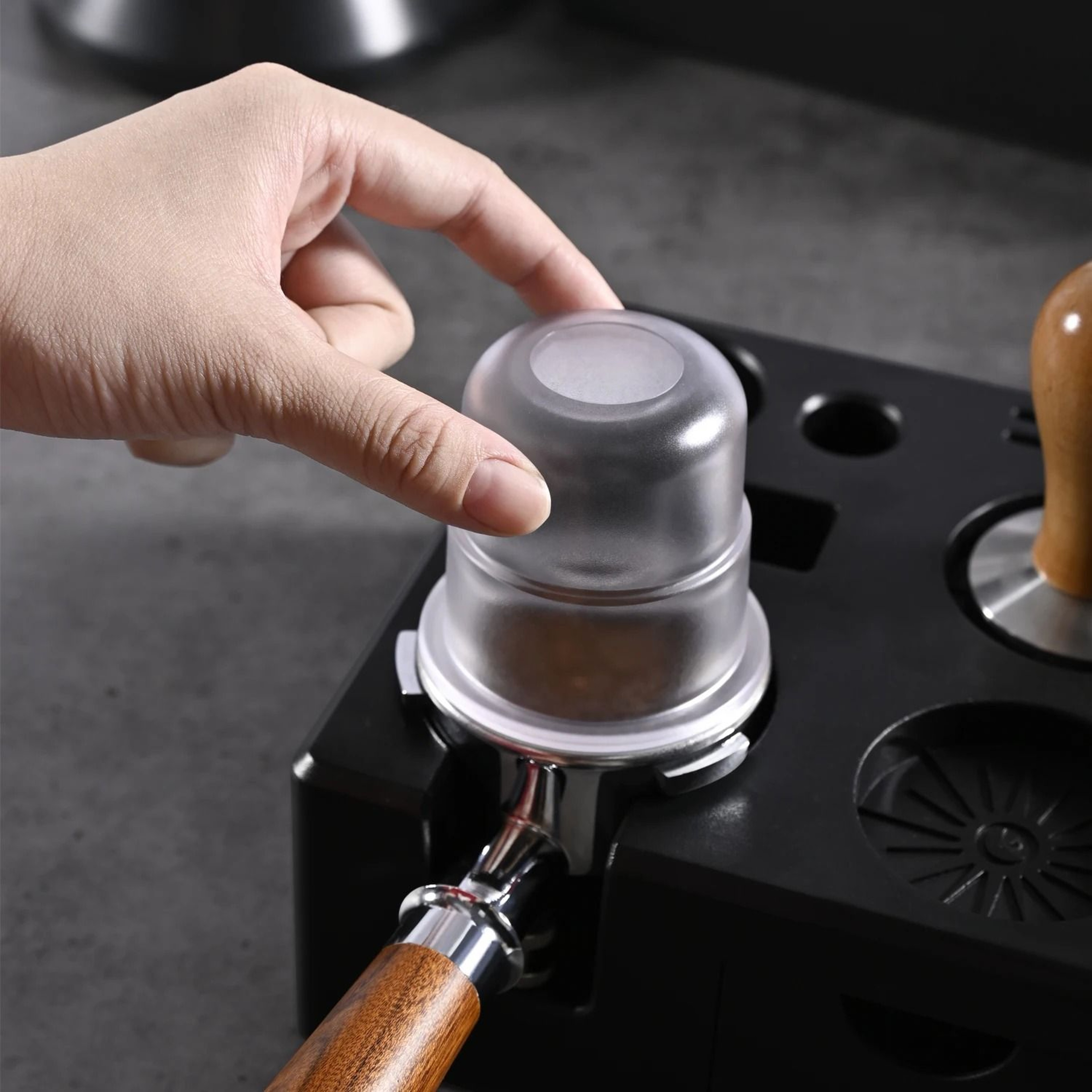 Professional 58mm Espresso Dosing Cup  Precision Portafilter Powder Cup For Barista Extraction 5