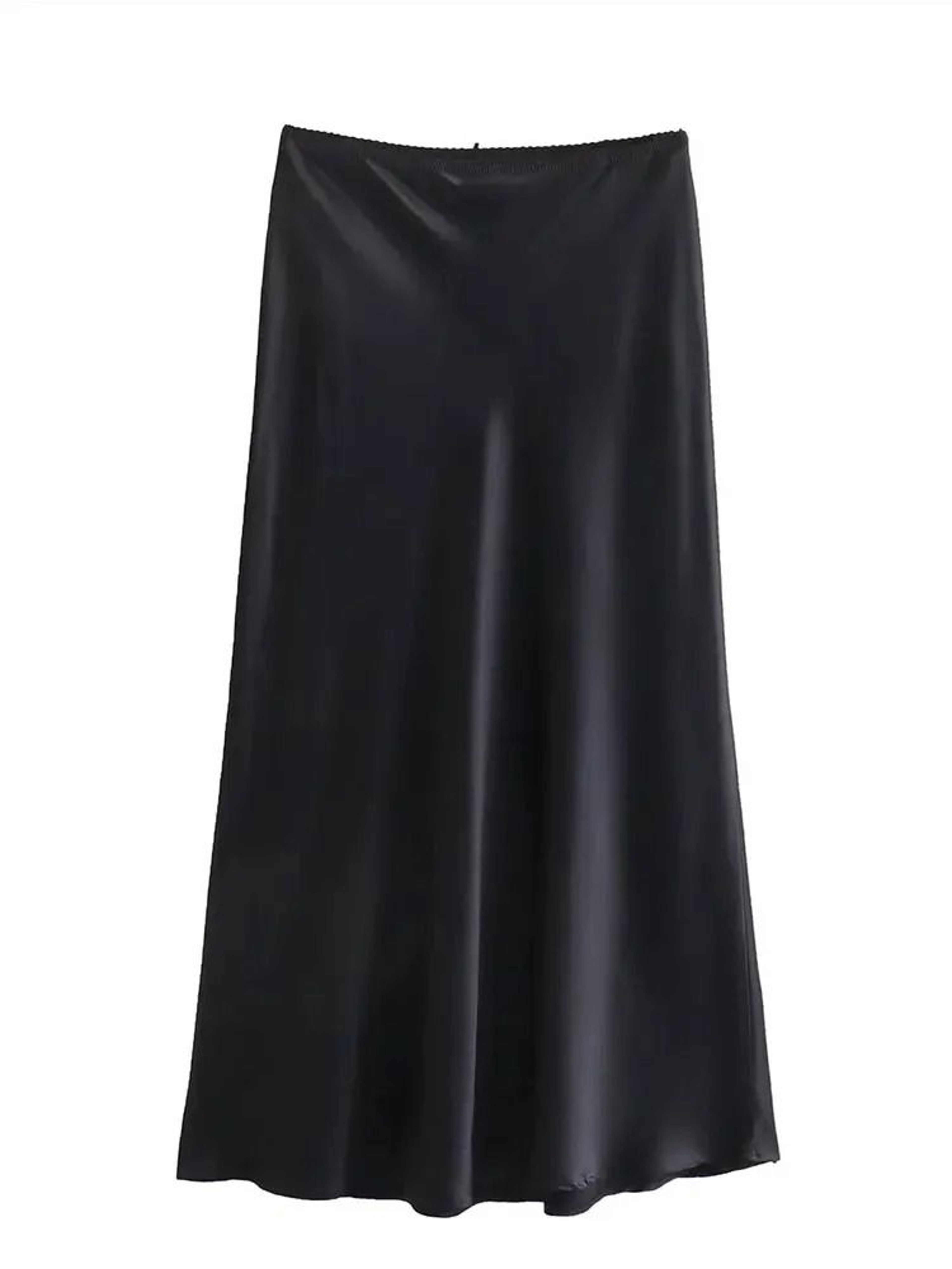 Mooyufon Vintage Satin HighWaist Long Skirt  Spring 2024 Chic Bow Decoration HLine Skirt 2