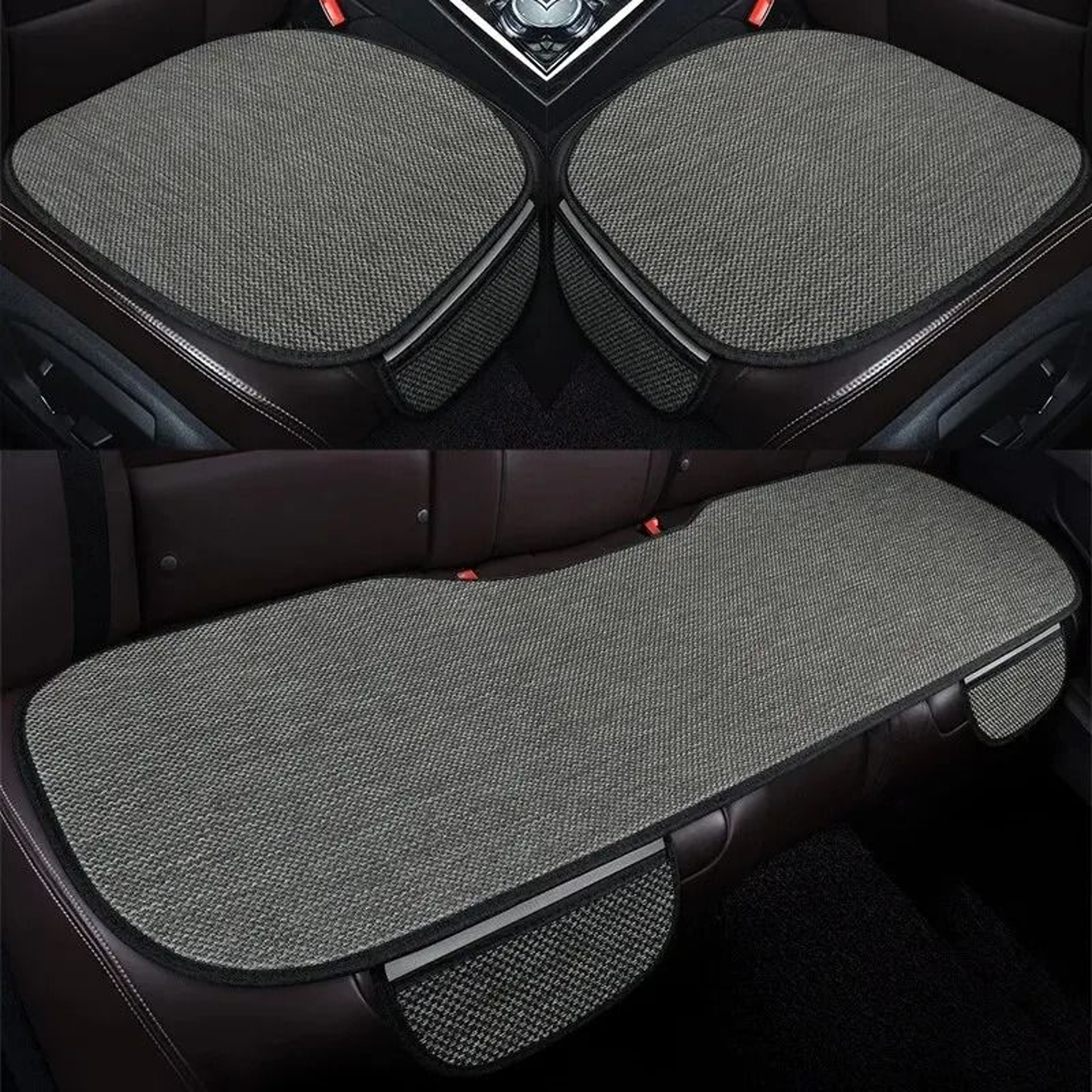 Burlap Car Seat Cushion Set  HighPerformance Breathable Linen Comfort For Interior Protection 3Piec 6