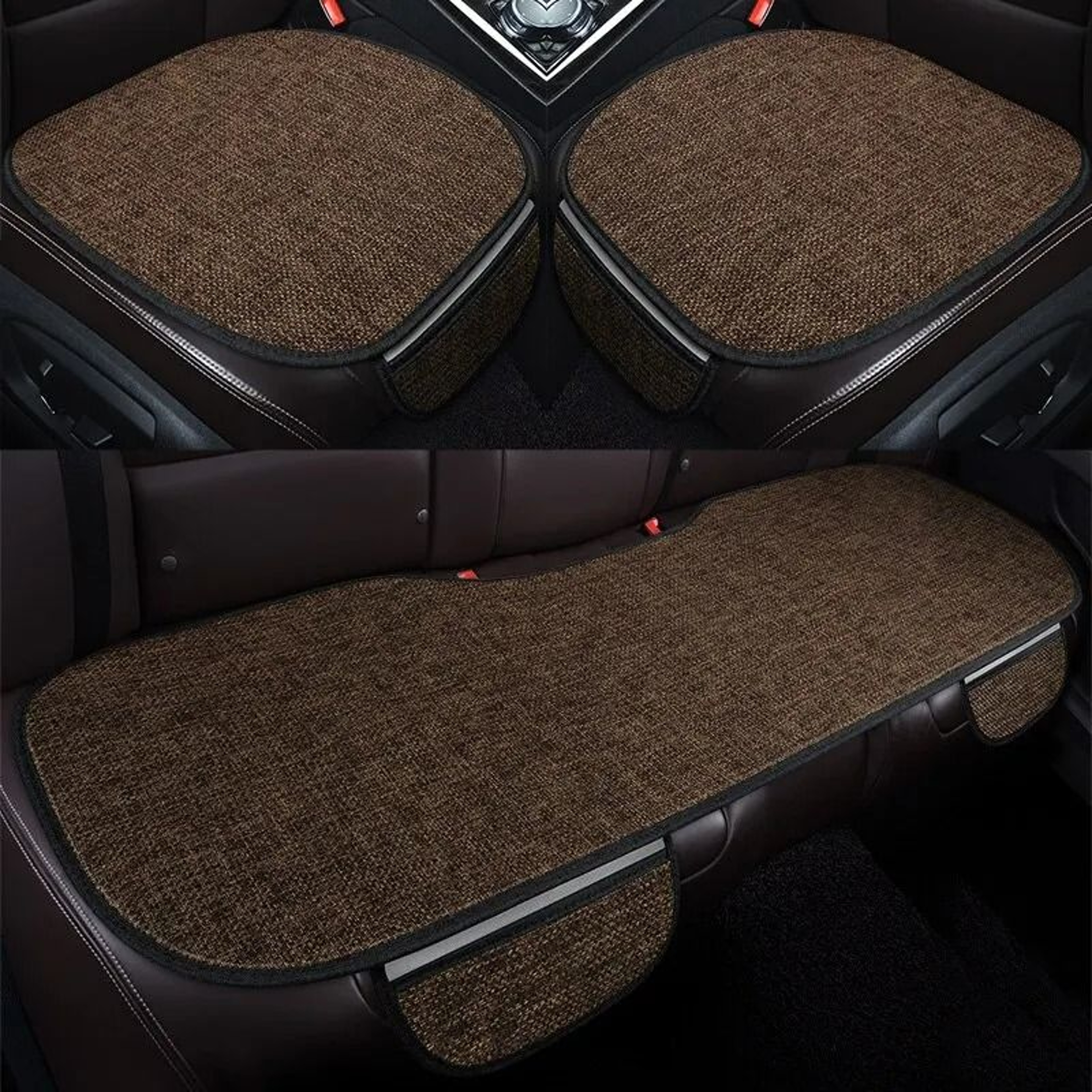 Burlap Car Seat Cushion Set  HighPerformance Breathable Linen Comfort For Interior Protection 3Piec 8