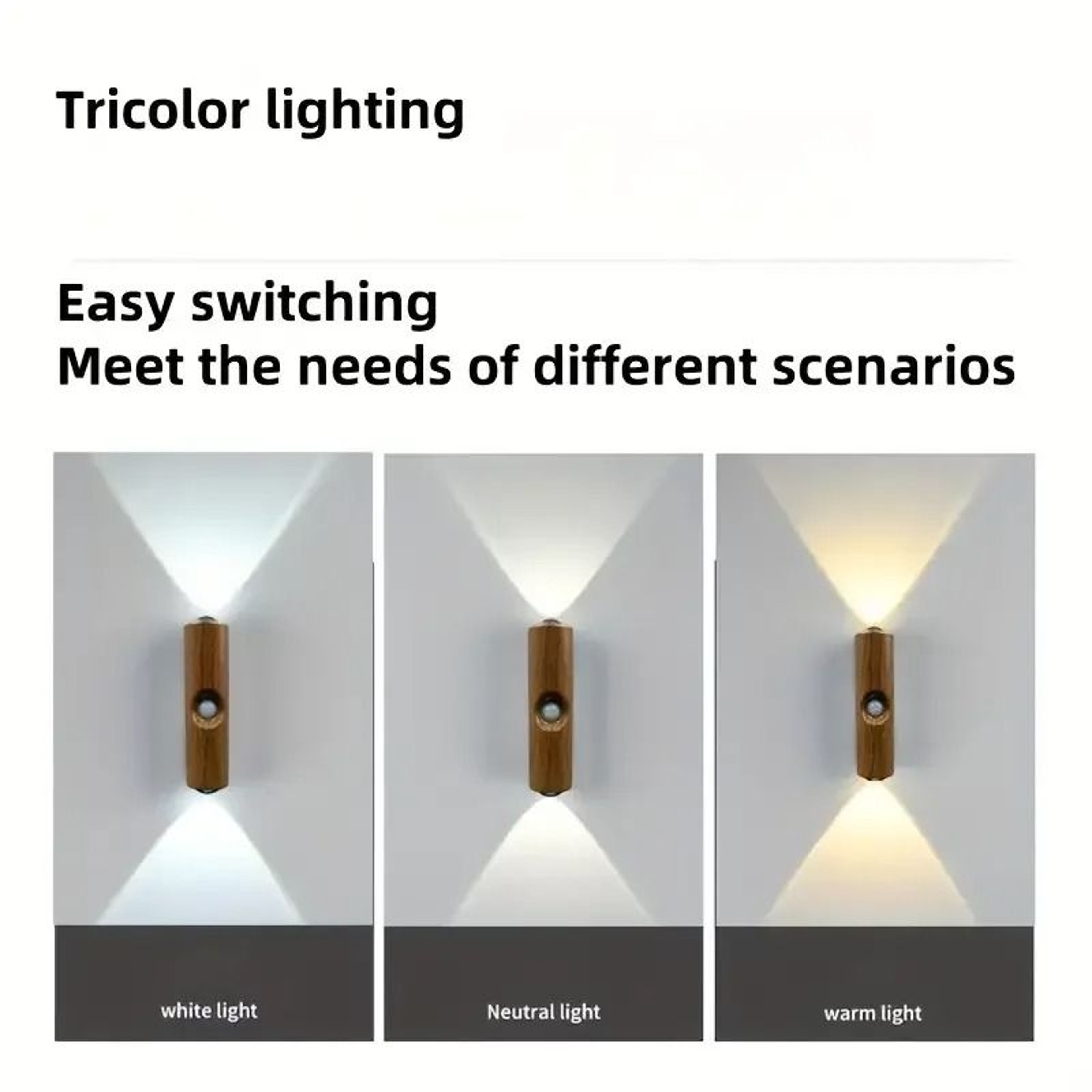 LED Smart Motion Sensor Night Light  Rechargeable Bedside Induction Wall Lamp For Hallways 1