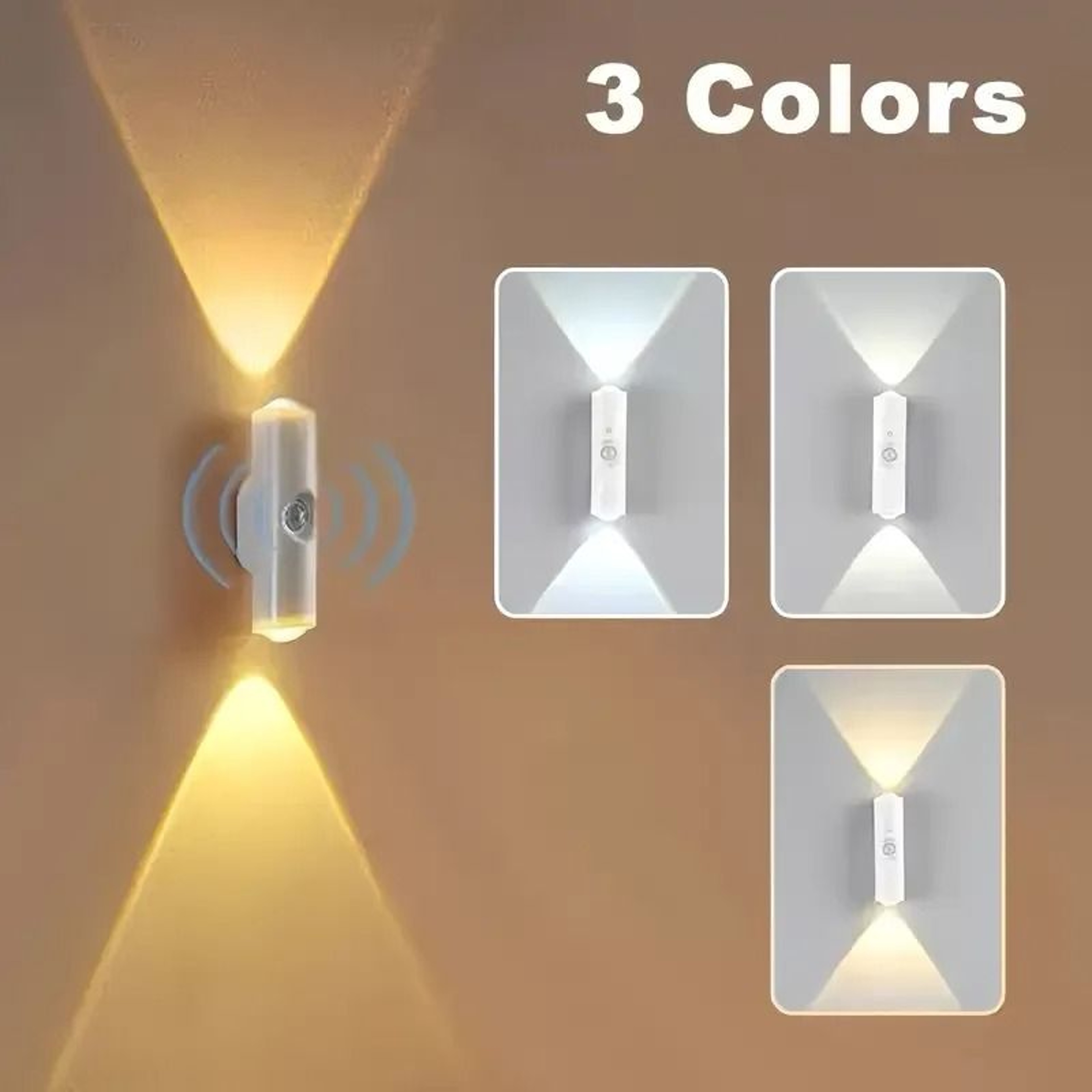 LED Smart Motion Sensor Night Light  Rechargeable Bedside Induction Wall Lamp For Hallways 8