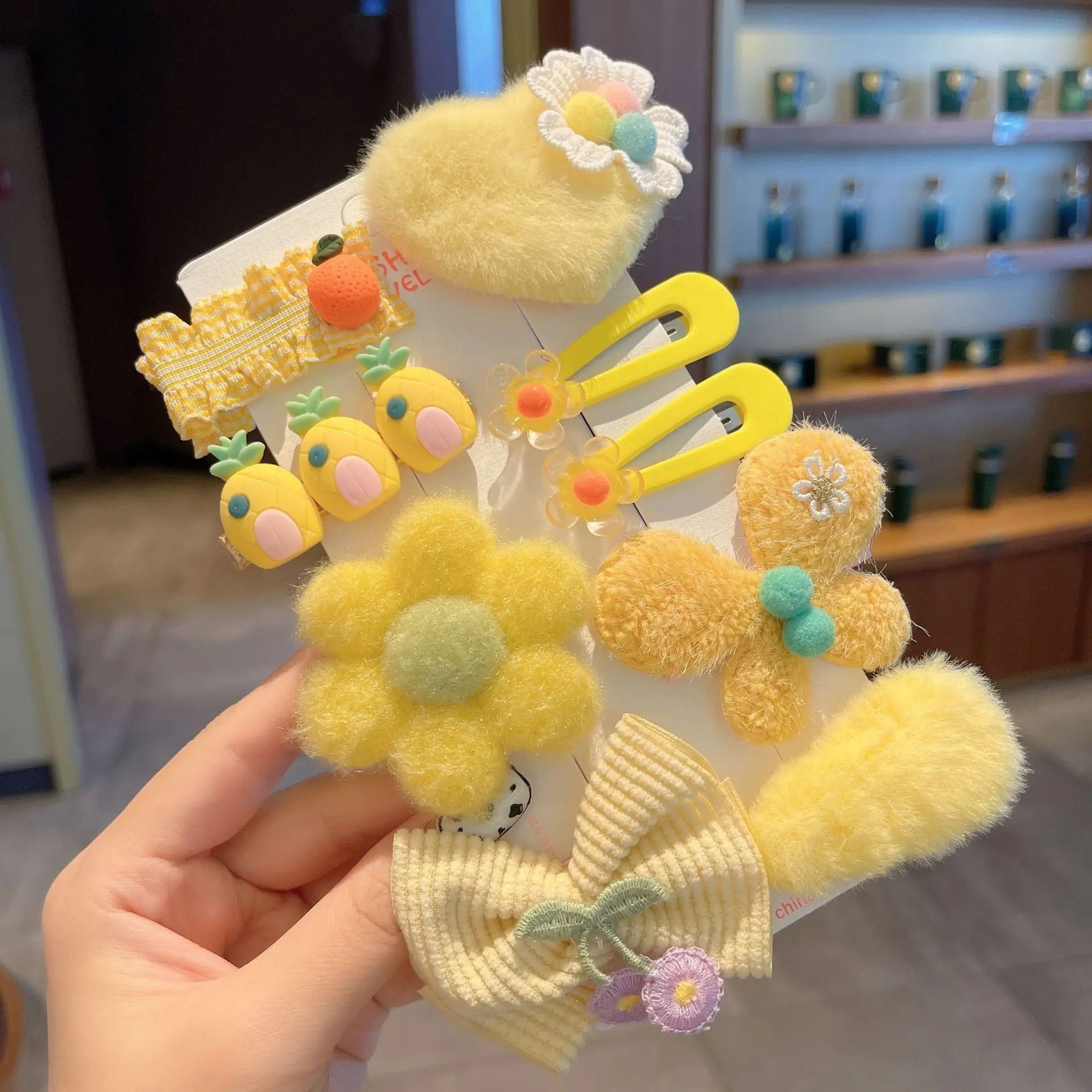 Plush Cartoon Animal Hair Clip  Sweet AutumnWinter Side Headdress For Women  Girls 8