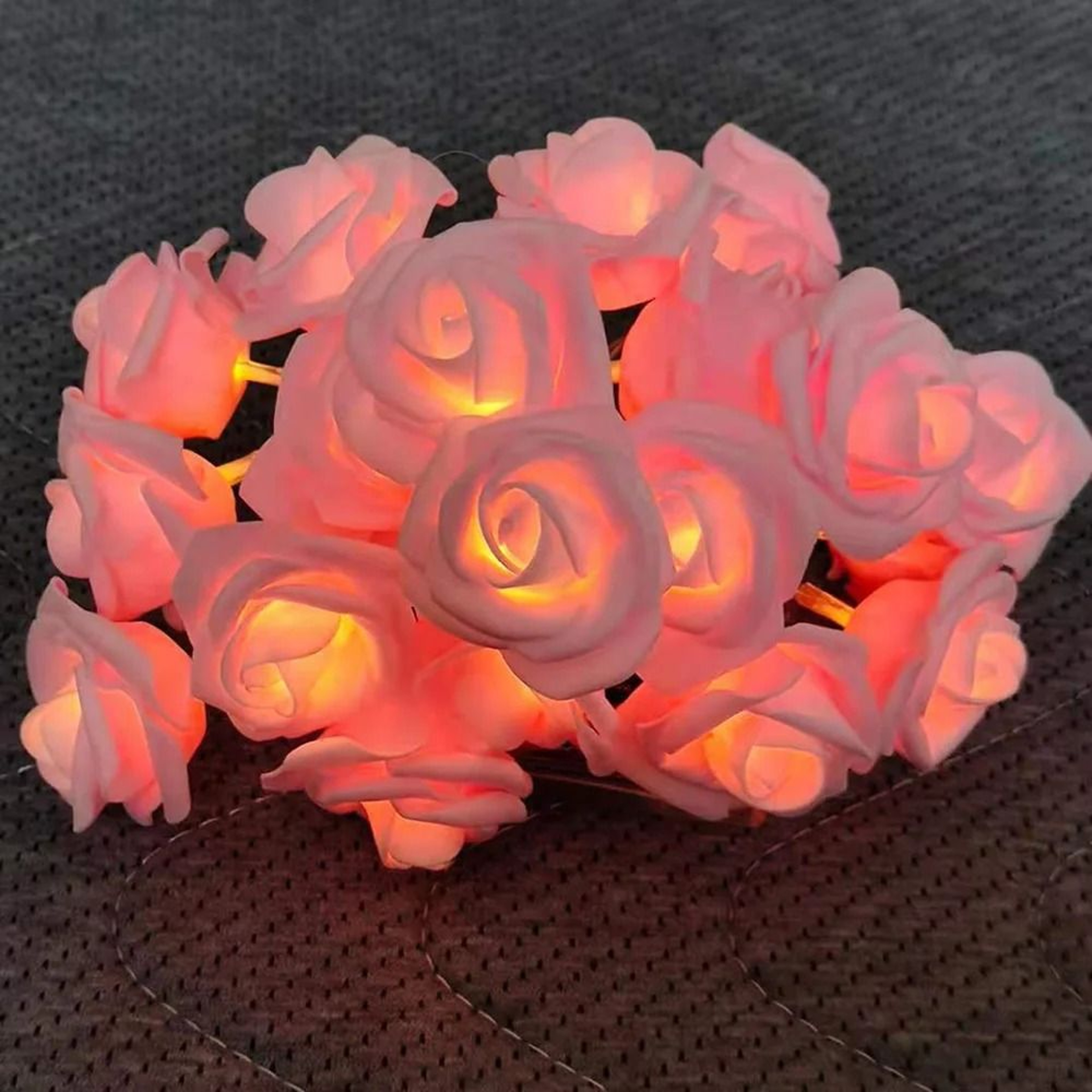 Rose Flower LED String Lights  HighPerformance Battery Operated Garland For Weddings  Decor 3