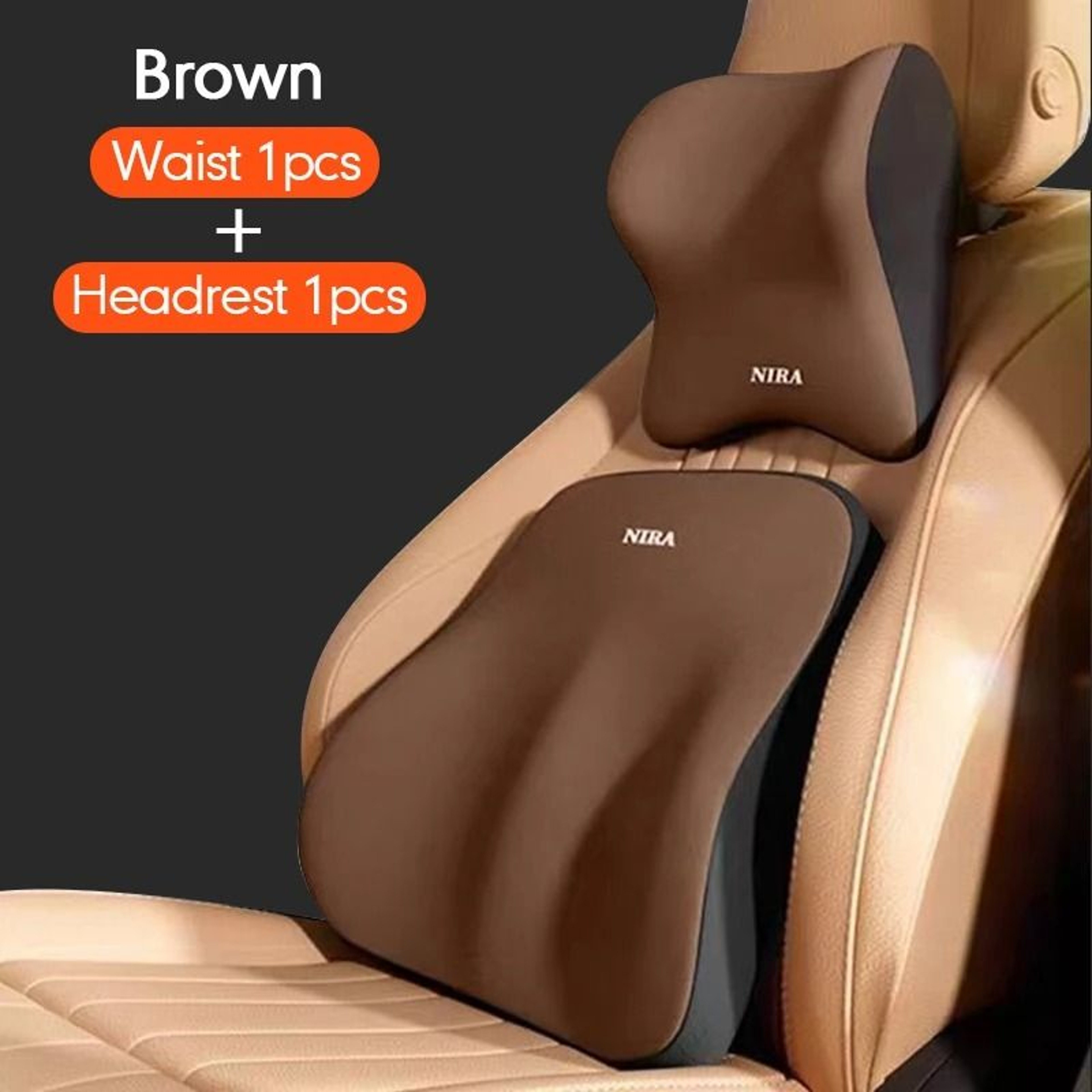 Car Headrest  Lumbar Support Set  HighPerformance Memory Foam Neck  Backrest Cushion 14