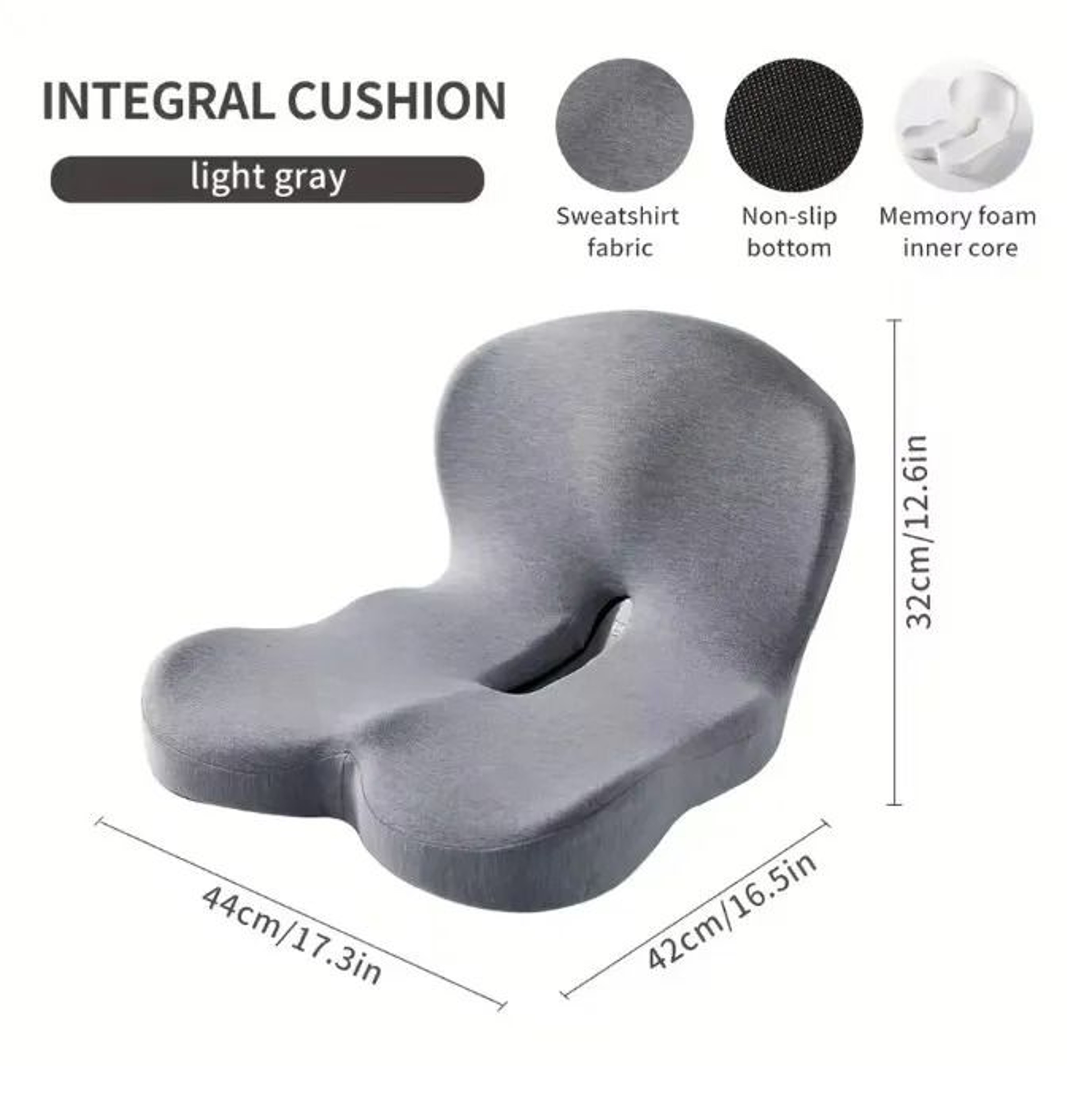 Integral Memory Foam Seat  Lumbar Support  HighPerformance Ergonomic Office  Car Cushion 8