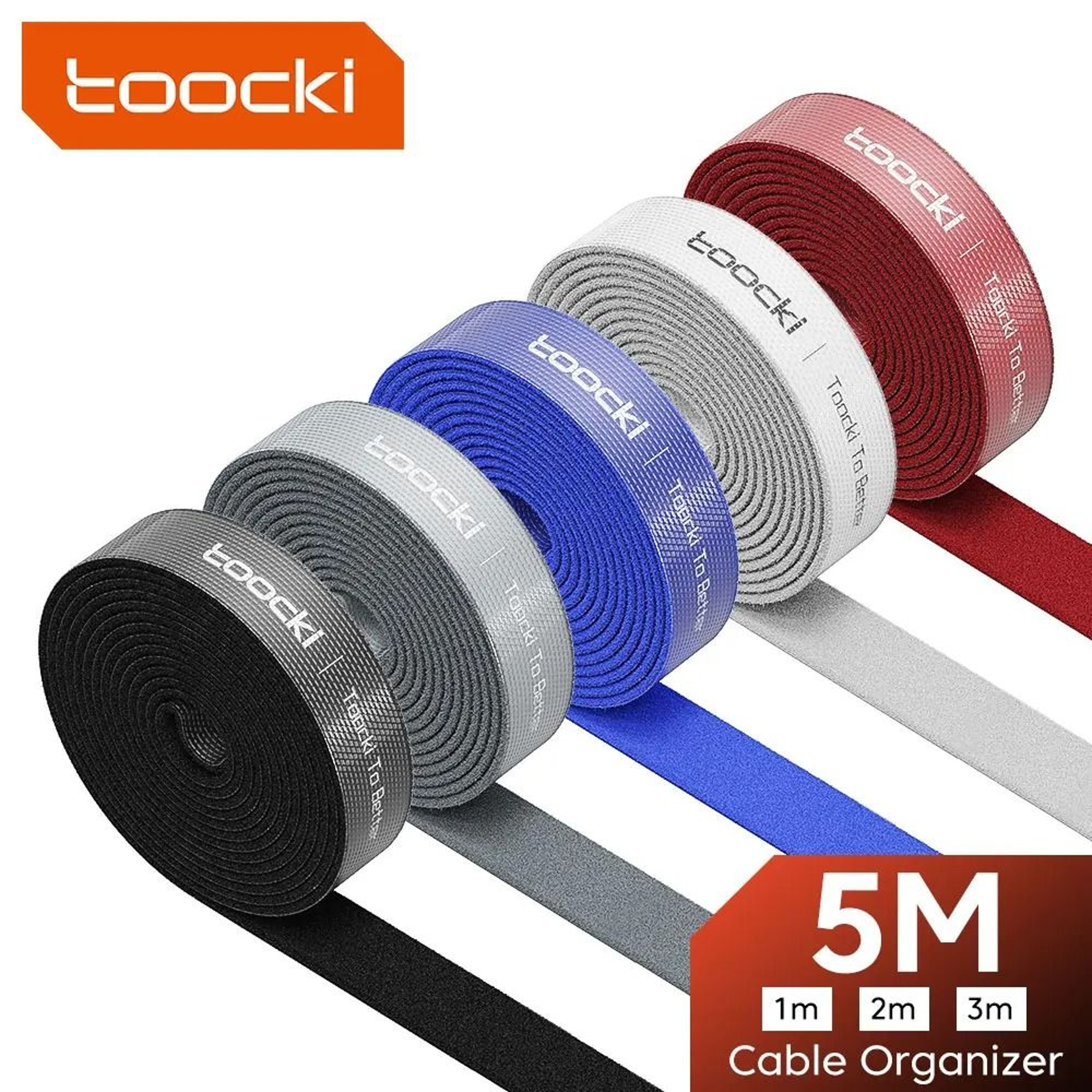 Toocki Pro Cable Management Roll  HighPerformance FreeCut Wire Organizer For Desk  Mobile Infrastru 0