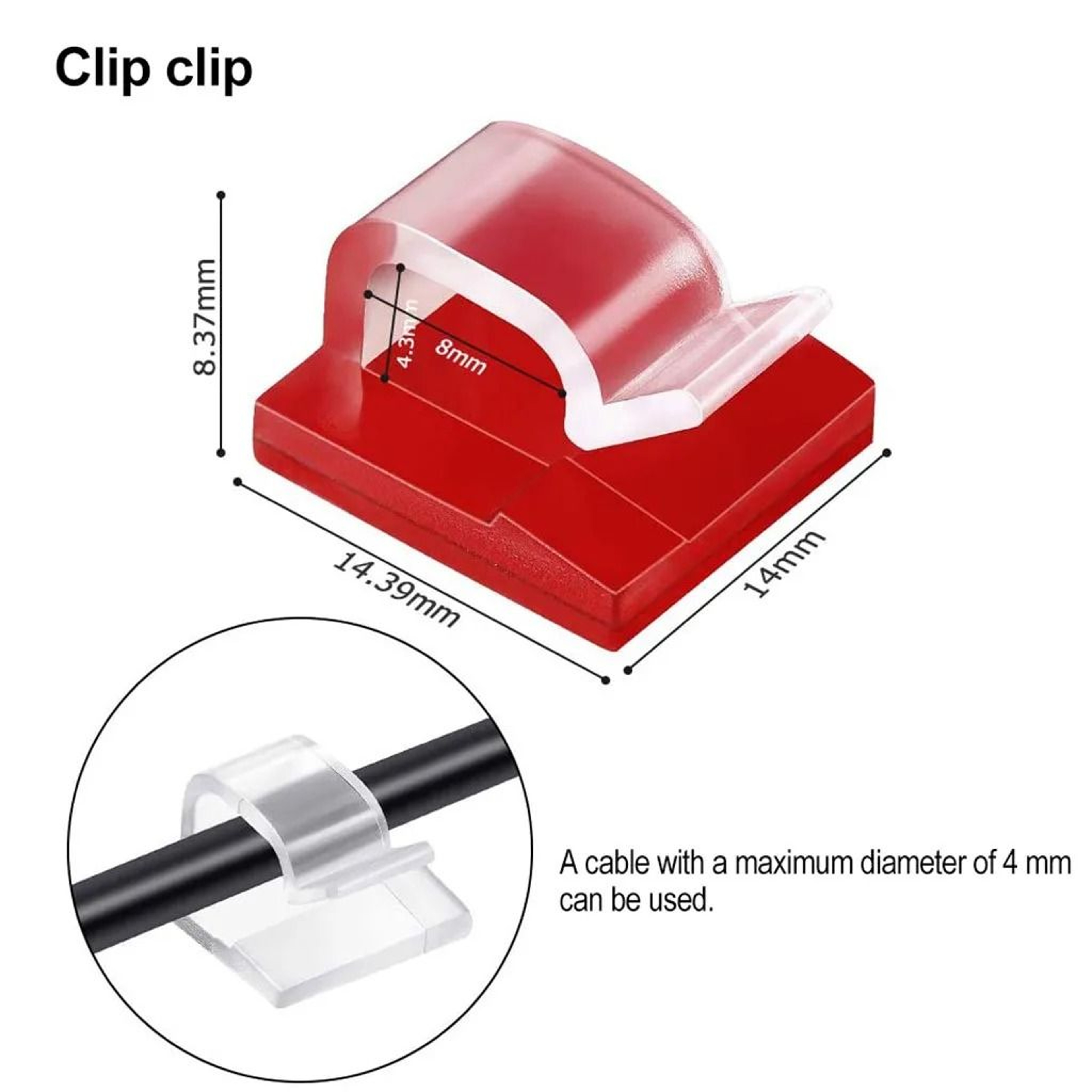 ProSeries Adhesive Cable Management Clips  HighPerformance Desk Clamp  Cord Protector Set 3