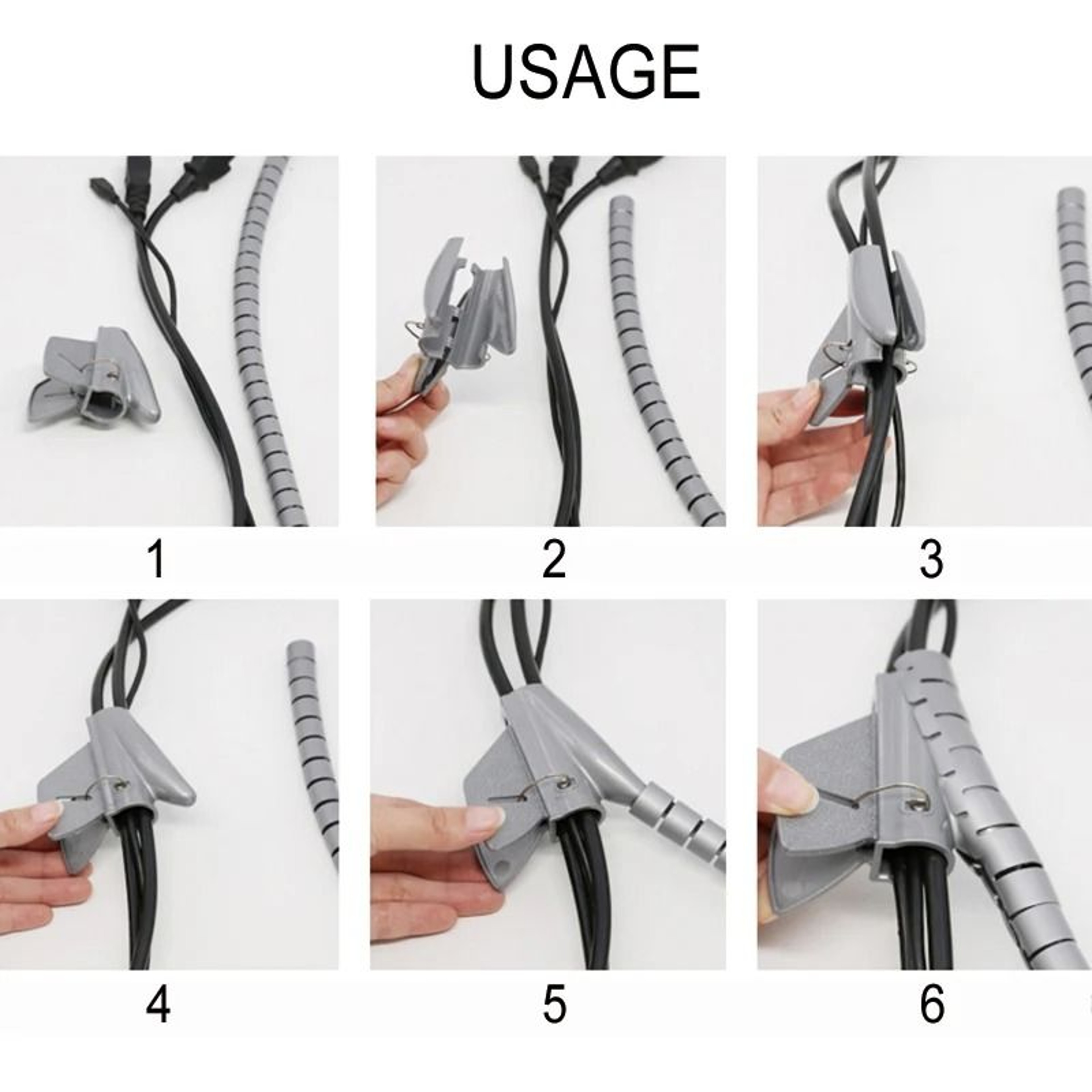 Spiral Cable Cover Protector  HighPerformance 2M Desk Organizer  Flexible Computer Cord Bite Tube 2