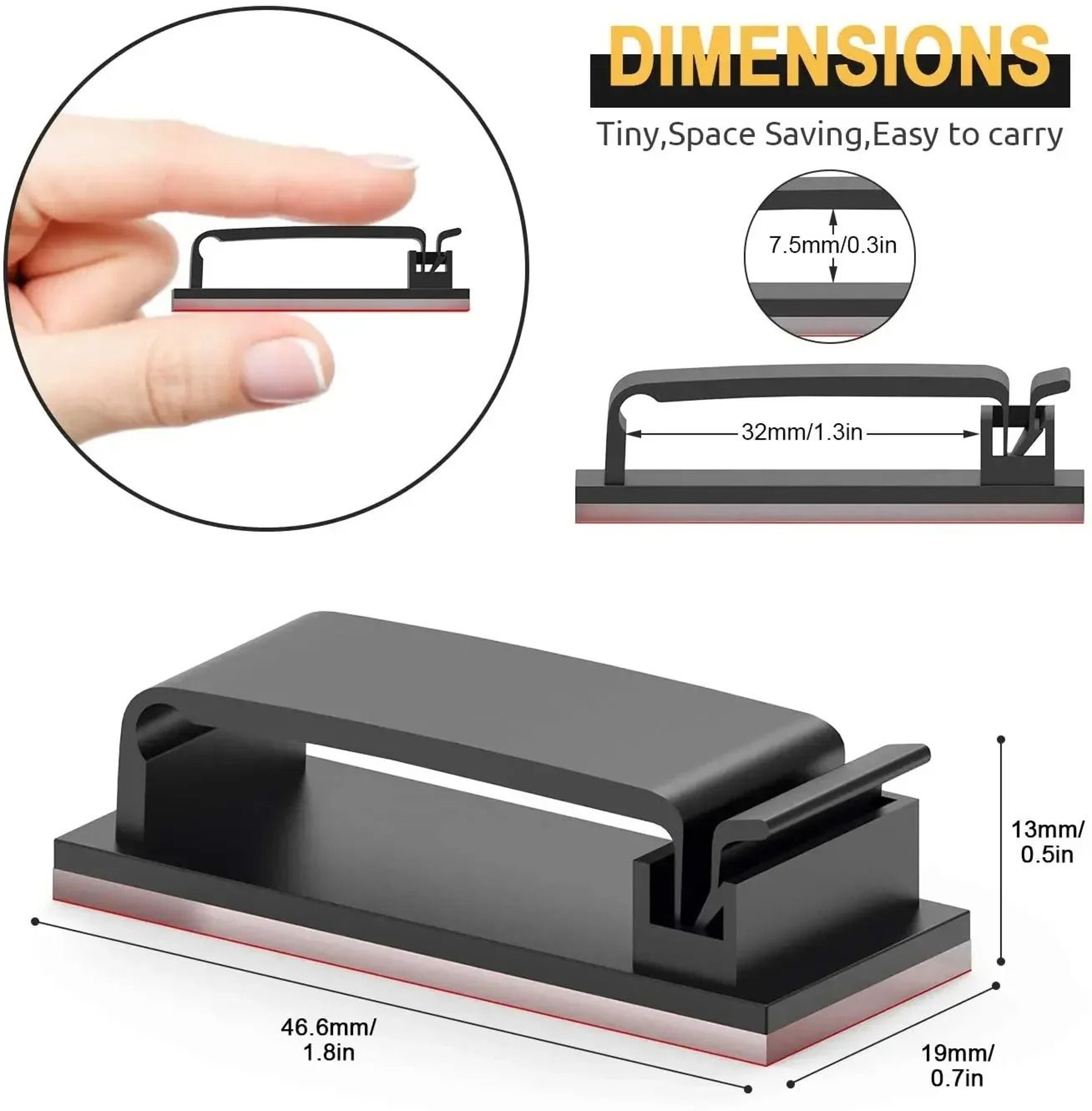 SelfAdhesive Wire Organizer  HighPerformance Harness Clamp  Cord Management Clip For PC  USB Cables 3