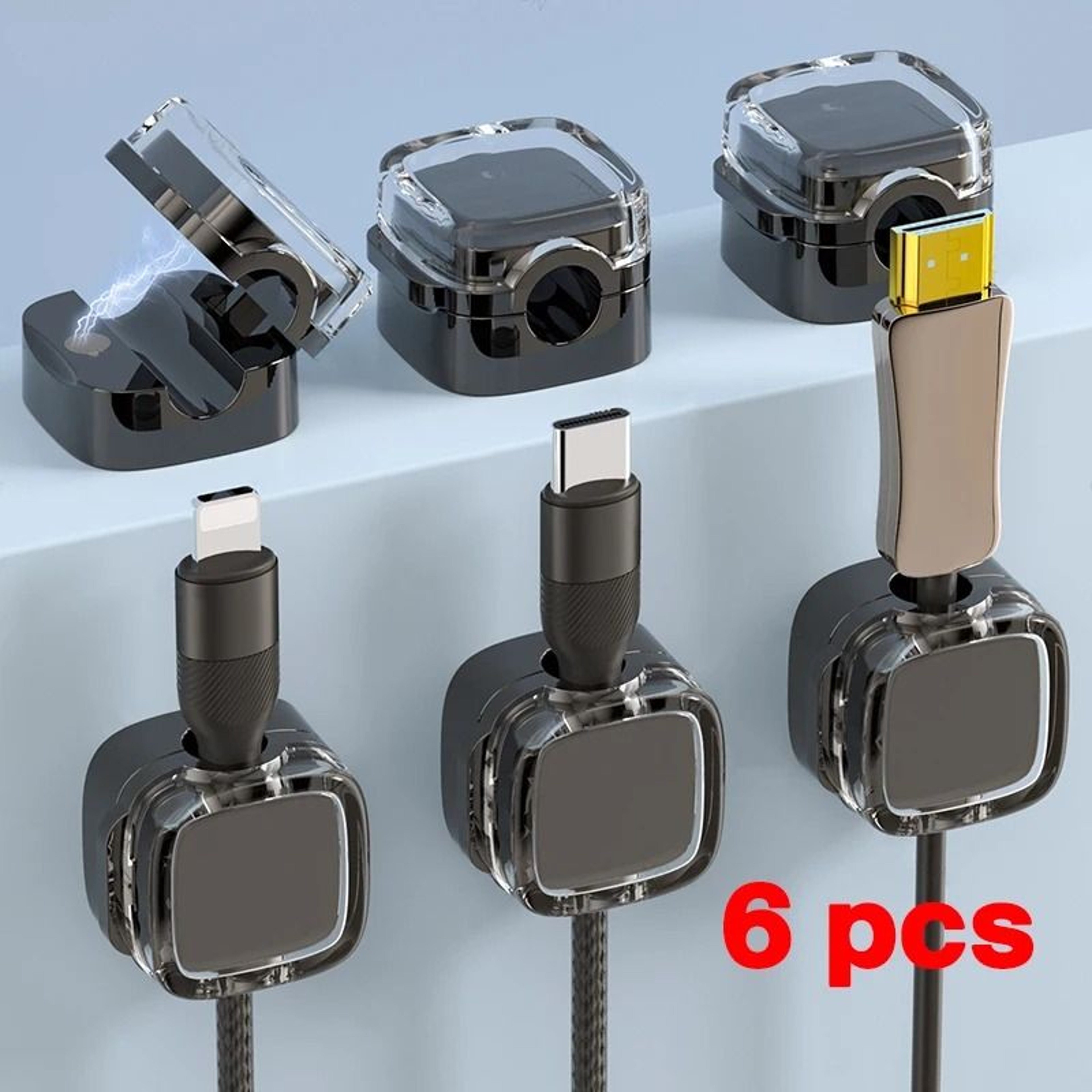 Adjustable Magnetic Cable Clips  HighPerformance UnderDesk Wire Management  Smooth Cord Holder 19
