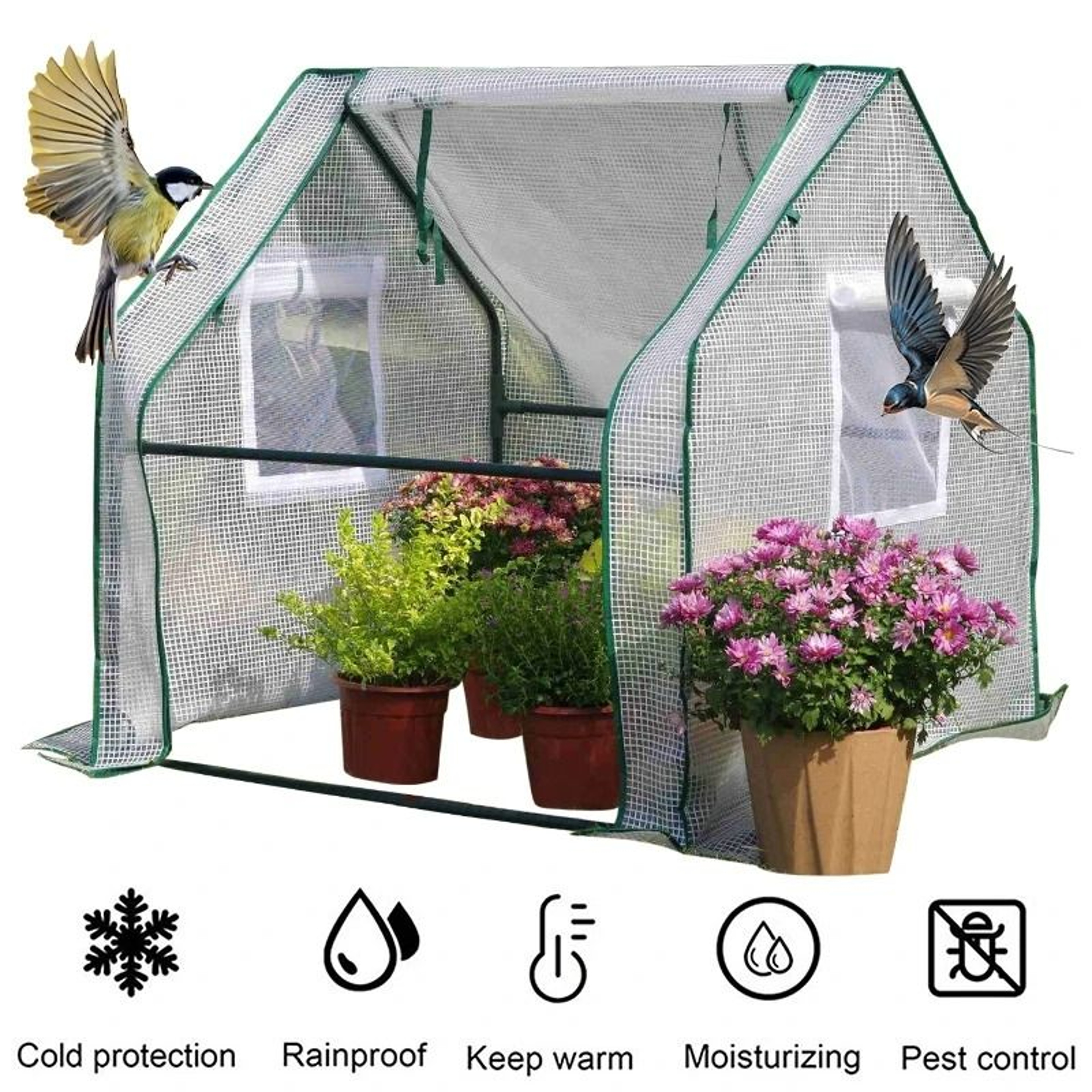 PopUp Mini Greenhouse  HighPerformance Winter Plant Warm Cover  Freeze Protection Tent 2