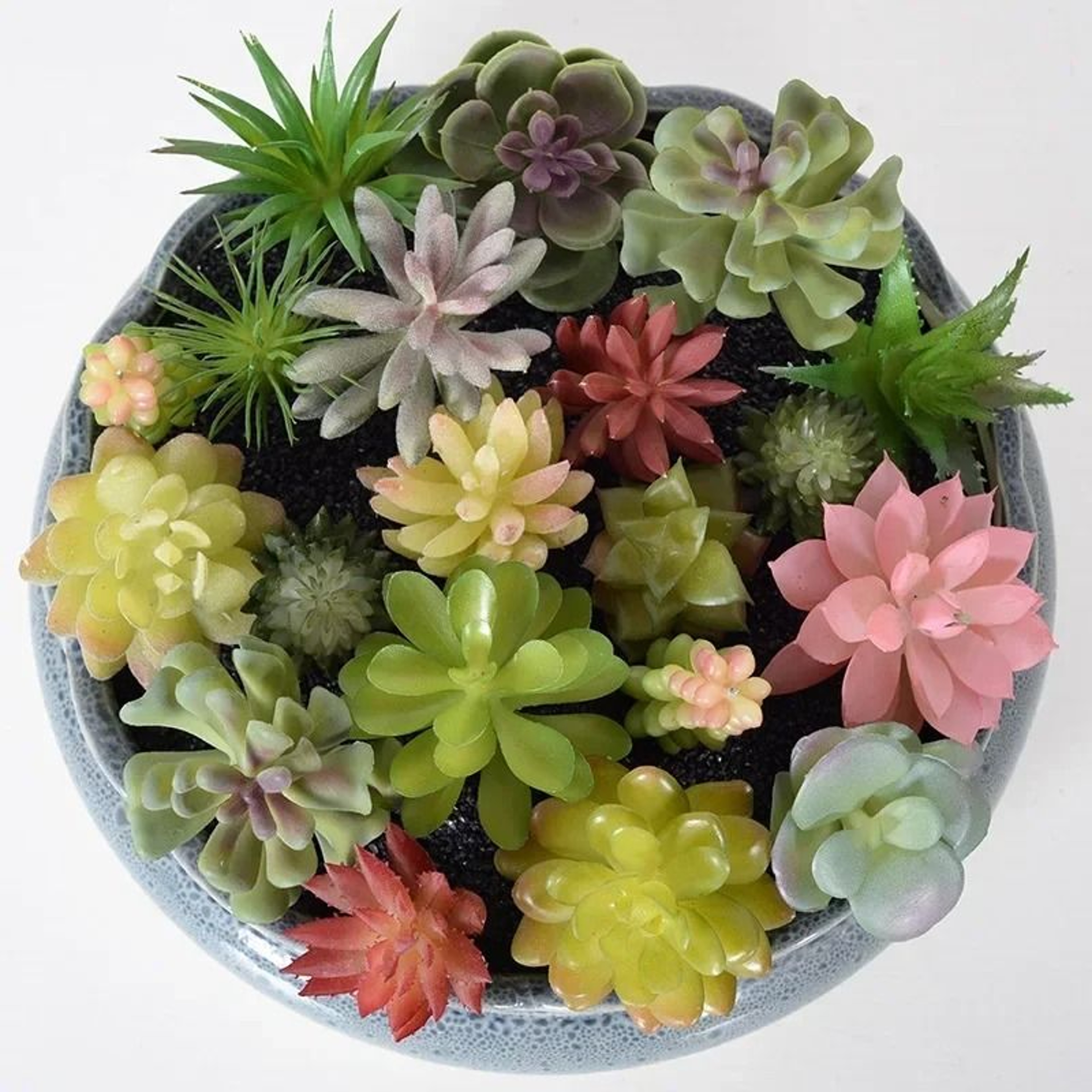 12Piece Green PVC Succulent Set  HighPerformance Faux Plant Collection For Home Garden  Small Bonsa 0