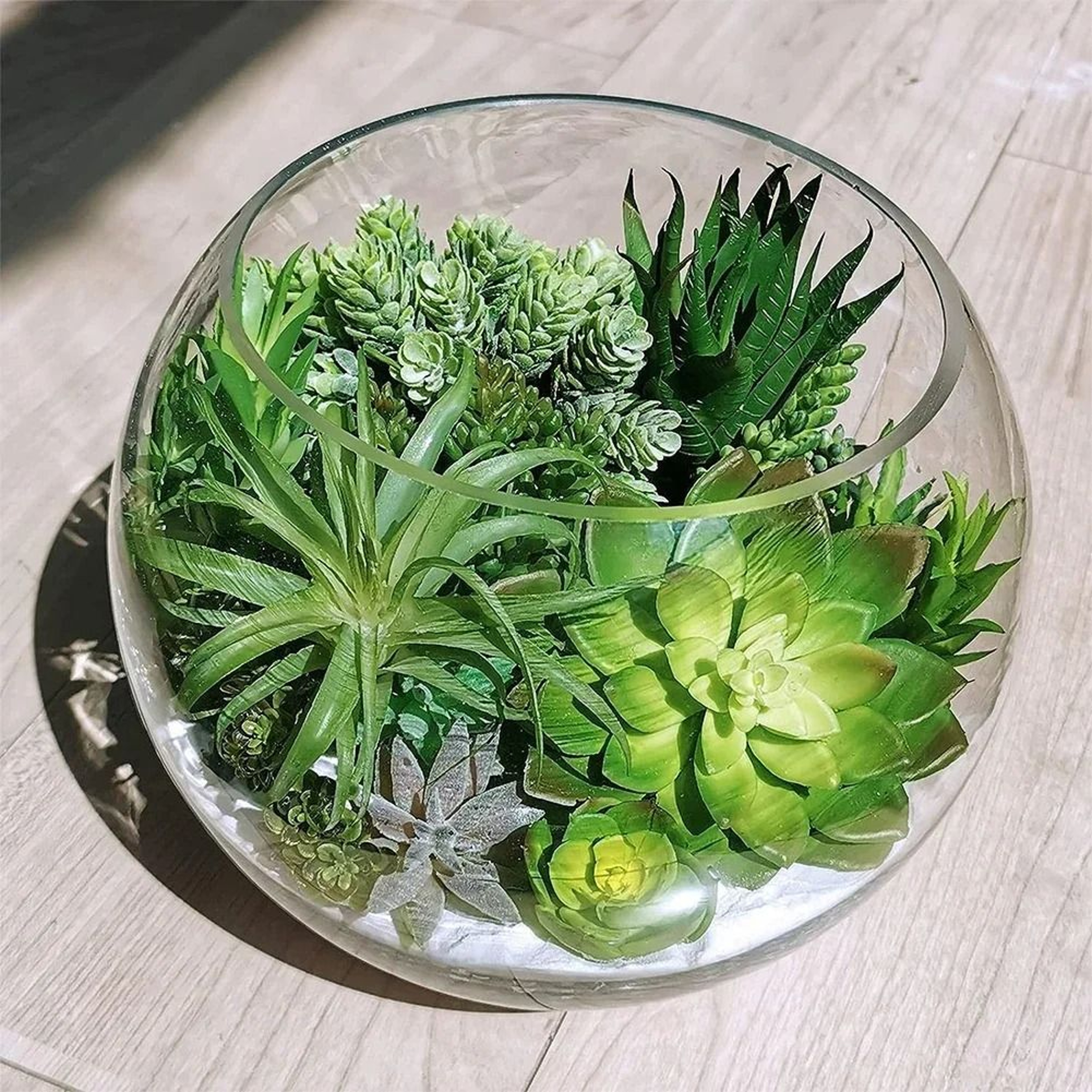 12Piece Green PVC Succulent Set  HighPerformance Faux Plant Collection For Home Garden  Small Bonsa 3