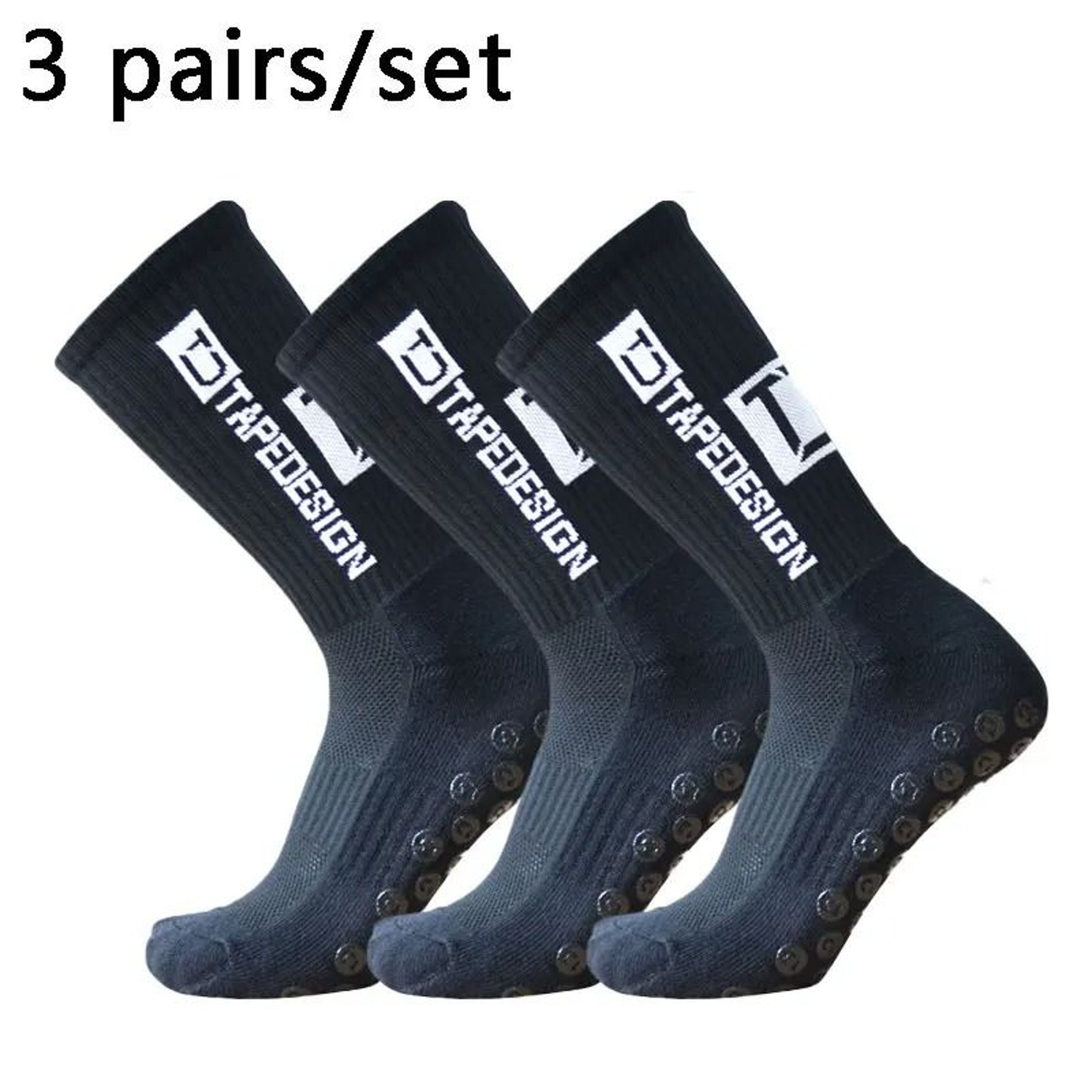 Professional AntiSlip Soccer Grip Socks  HighPerformance 3Pair Set For Outdoor Sports Football  Yog 7