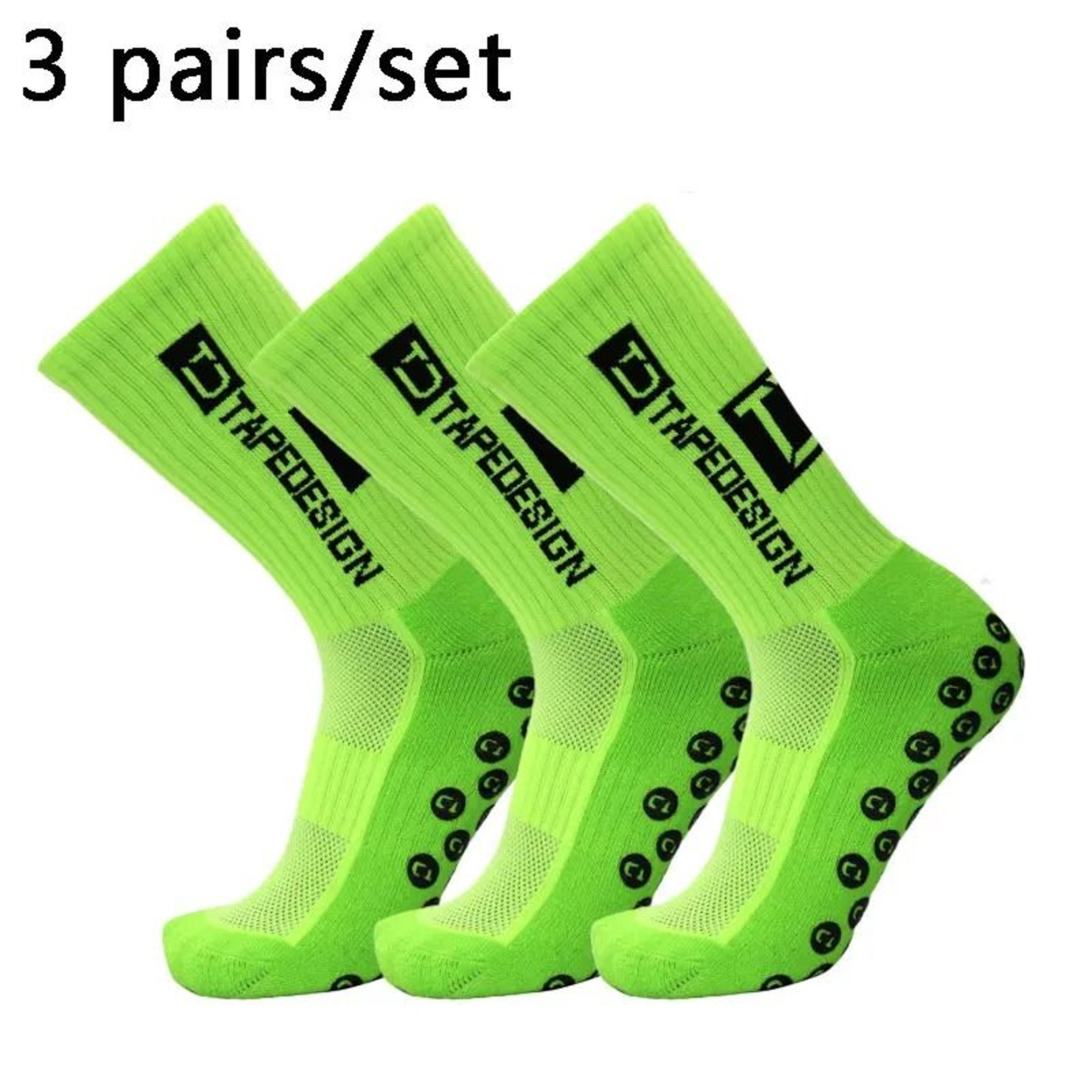 Professional AntiSlip Soccer Grip Socks  HighPerformance 3Pair Set For Outdoor Sports Football  Yog 8