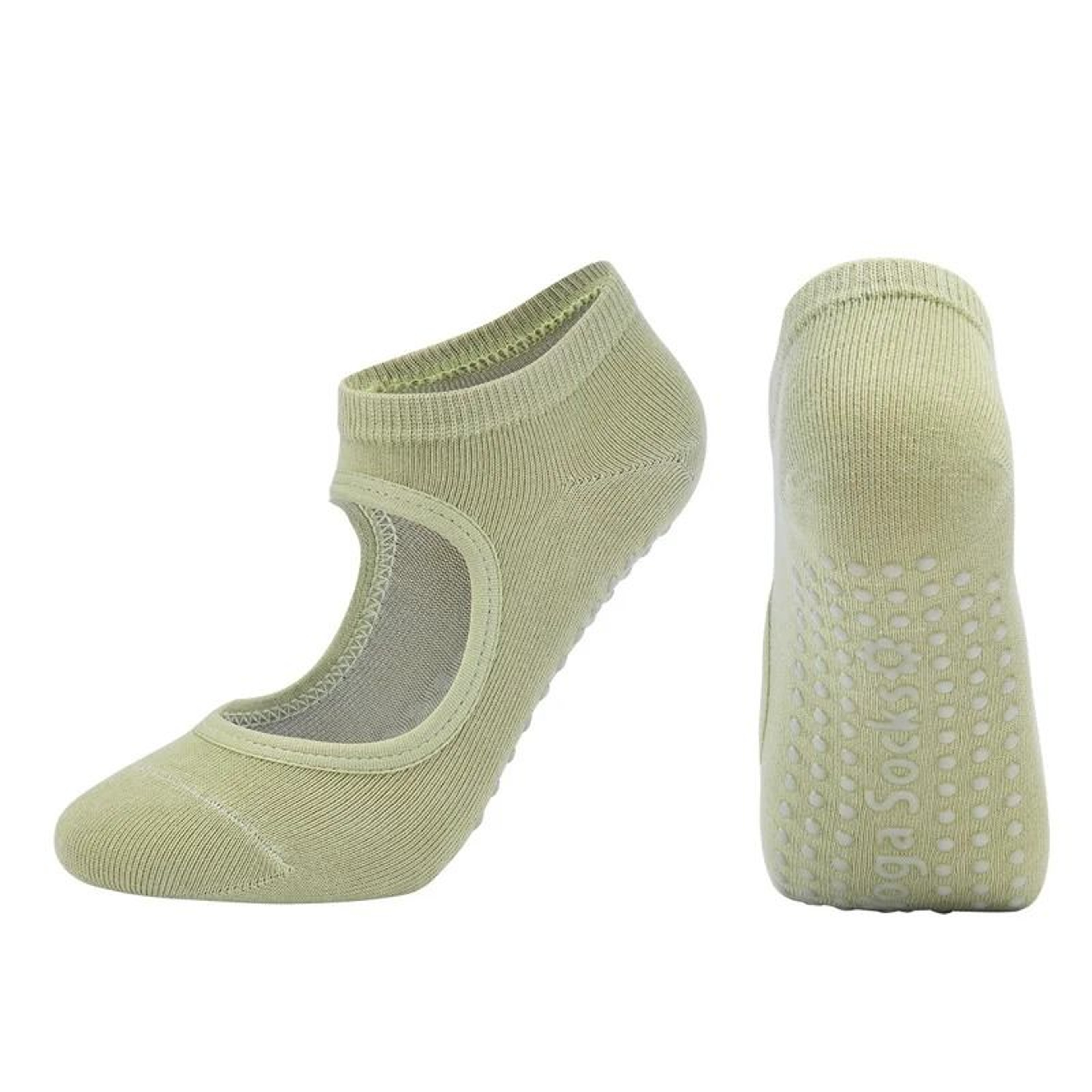Customized Women Pilates Socks Anti Slip Breathable Backless Yoga Ballet Dance Sports Socks 13