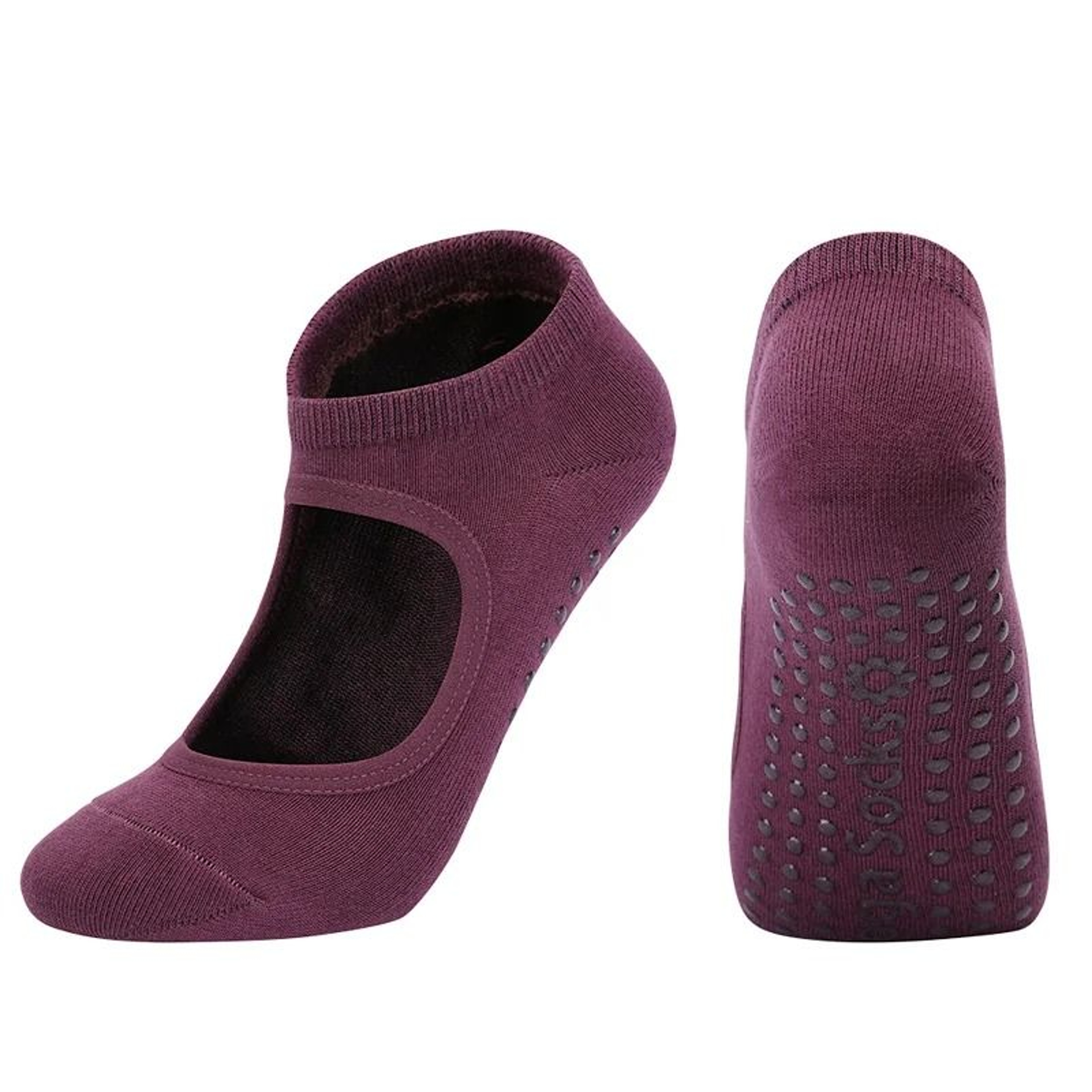 Customized Women Pilates Socks Anti Slip Breathable Backless Yoga Ballet Dance Sports Socks 19