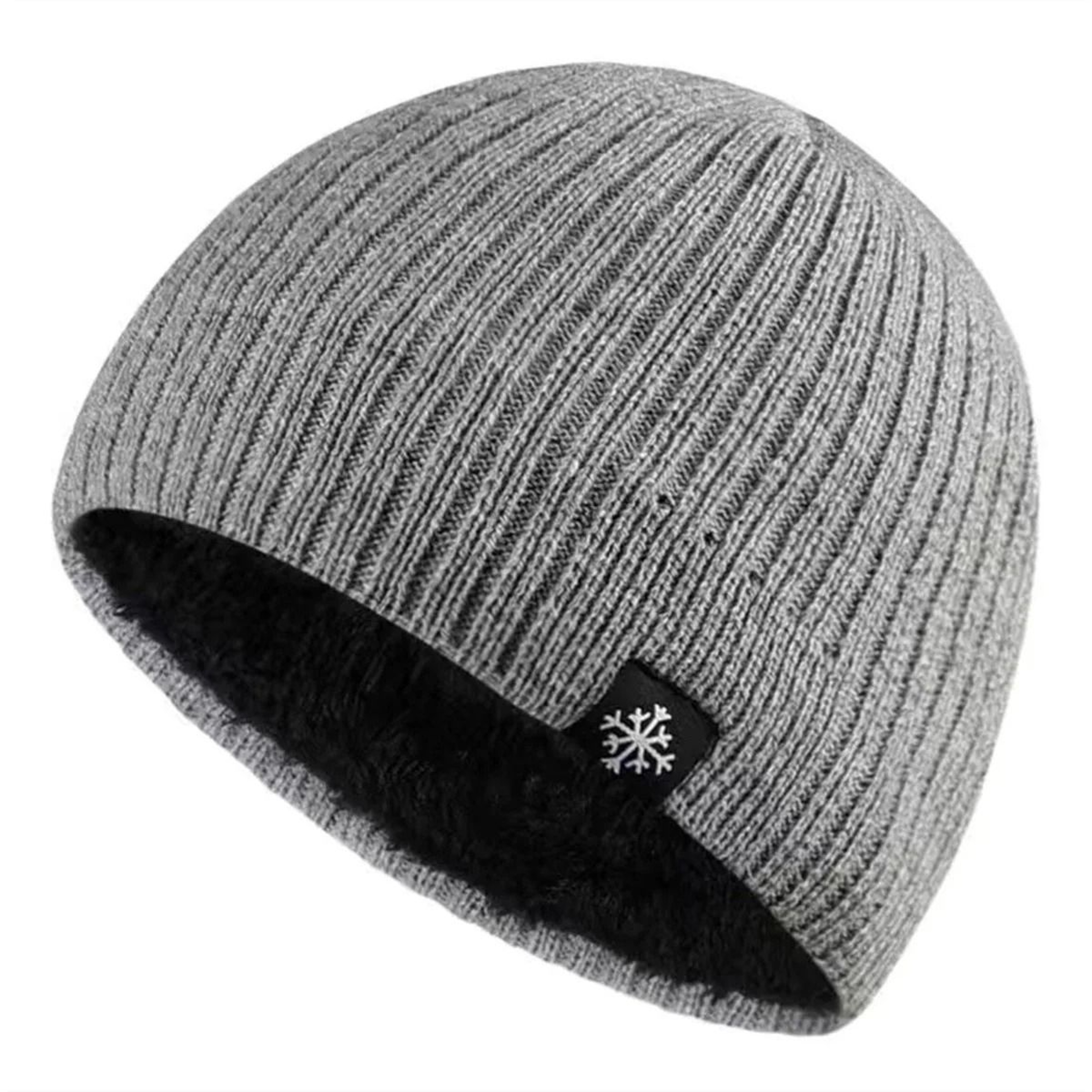 Autumn Winter Unisex Fleece Lined Knitted Beanie Loose Warm Ear Protection Thick Woolen Hat Windpro 9