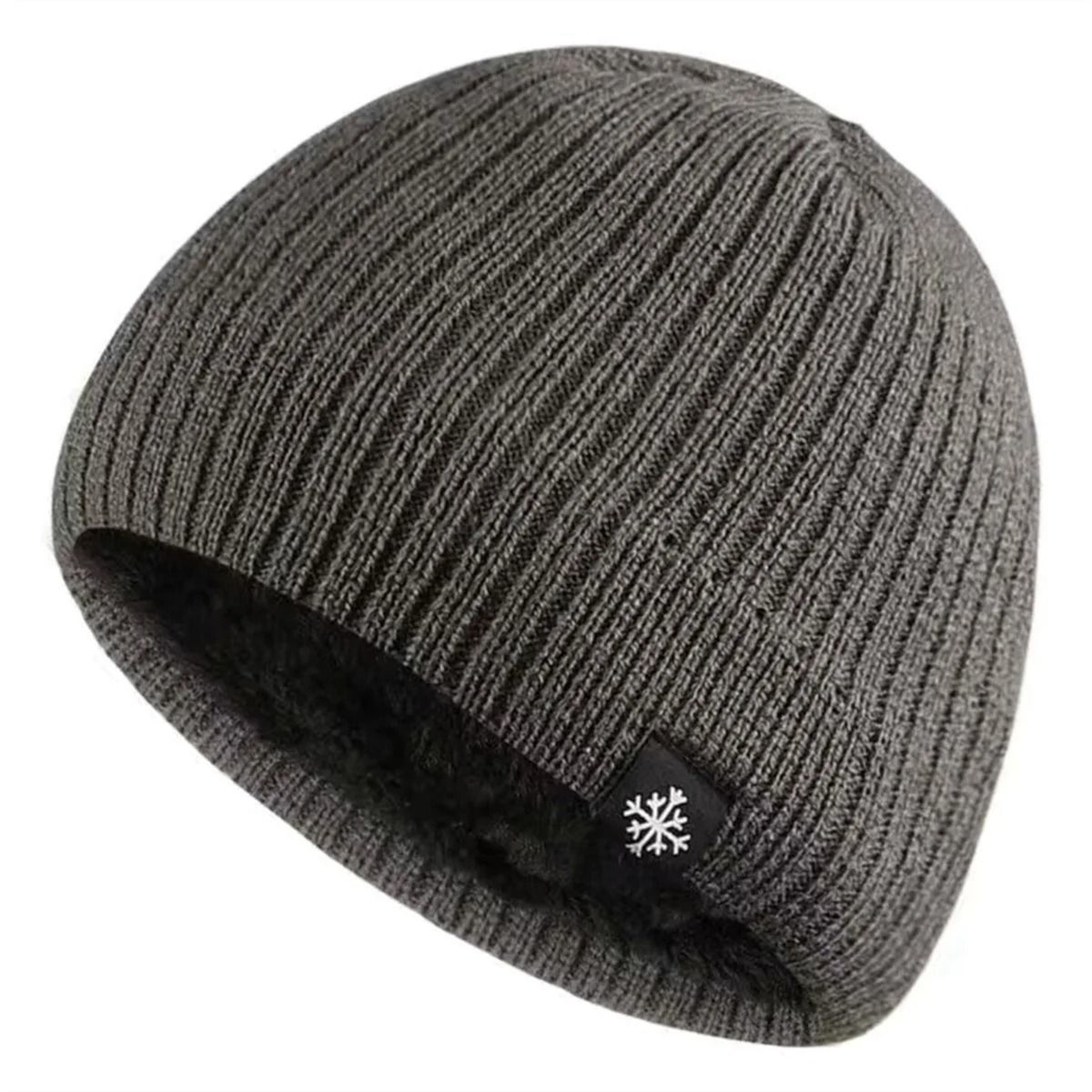 Autumn Winter Unisex Fleece Lined Knitted Beanie Loose Warm Ear Protection Thick Woolen Hat Windpro 6