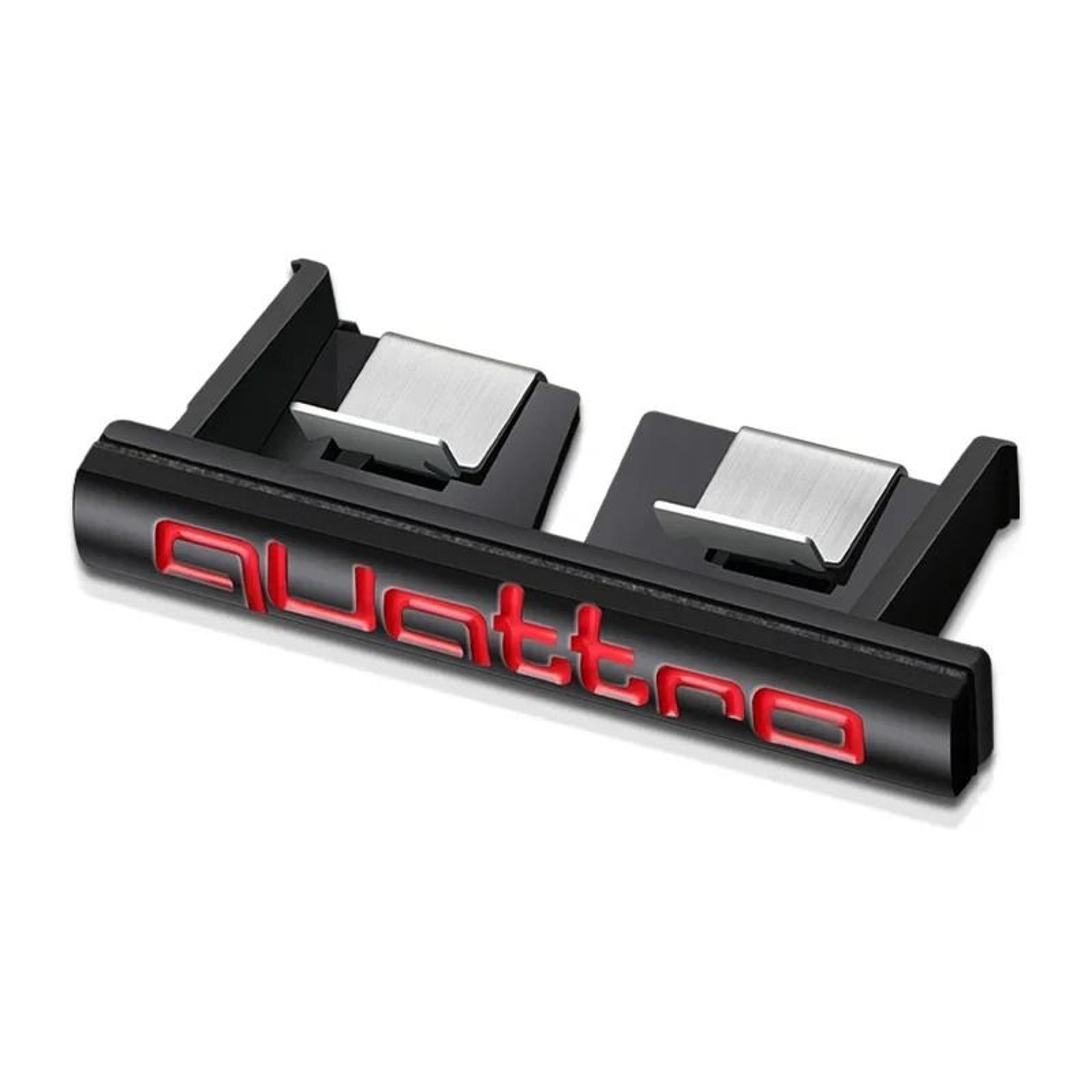 Metal Quattro Front Grill Badge Emblem  3D Car Styling Sticker Decal For Audi A3 A4 A5 A6 Q3 Q5 Q7 14