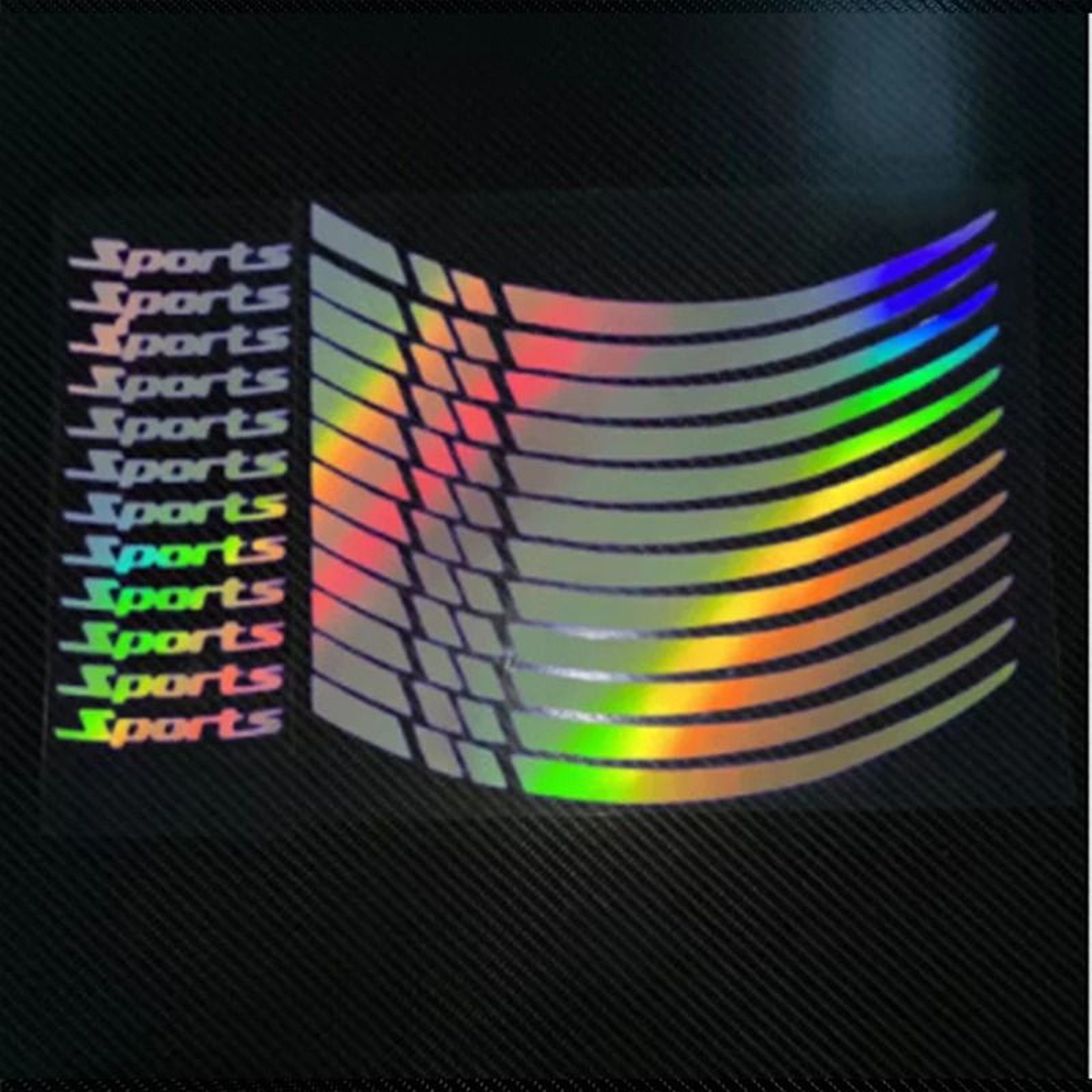 Universal Reflective Wheel Rim Stripe Decals  HighVisibility Safety Tape For 18 To 21 Wheels 7