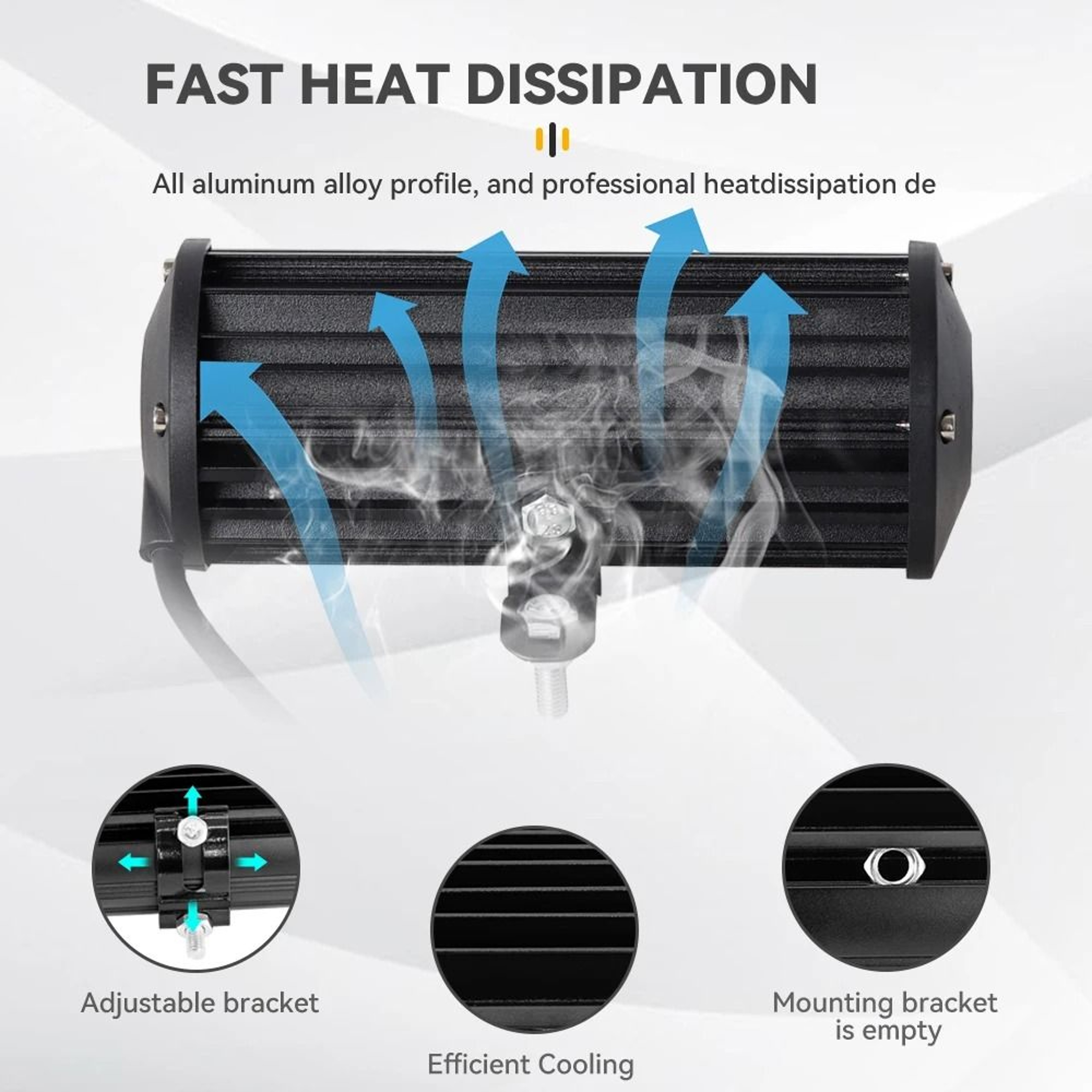 120W HighIntensity LED Light Bar  6000LM Spot  Flood Beam Work Light For Offroad Marine  Industrial 2