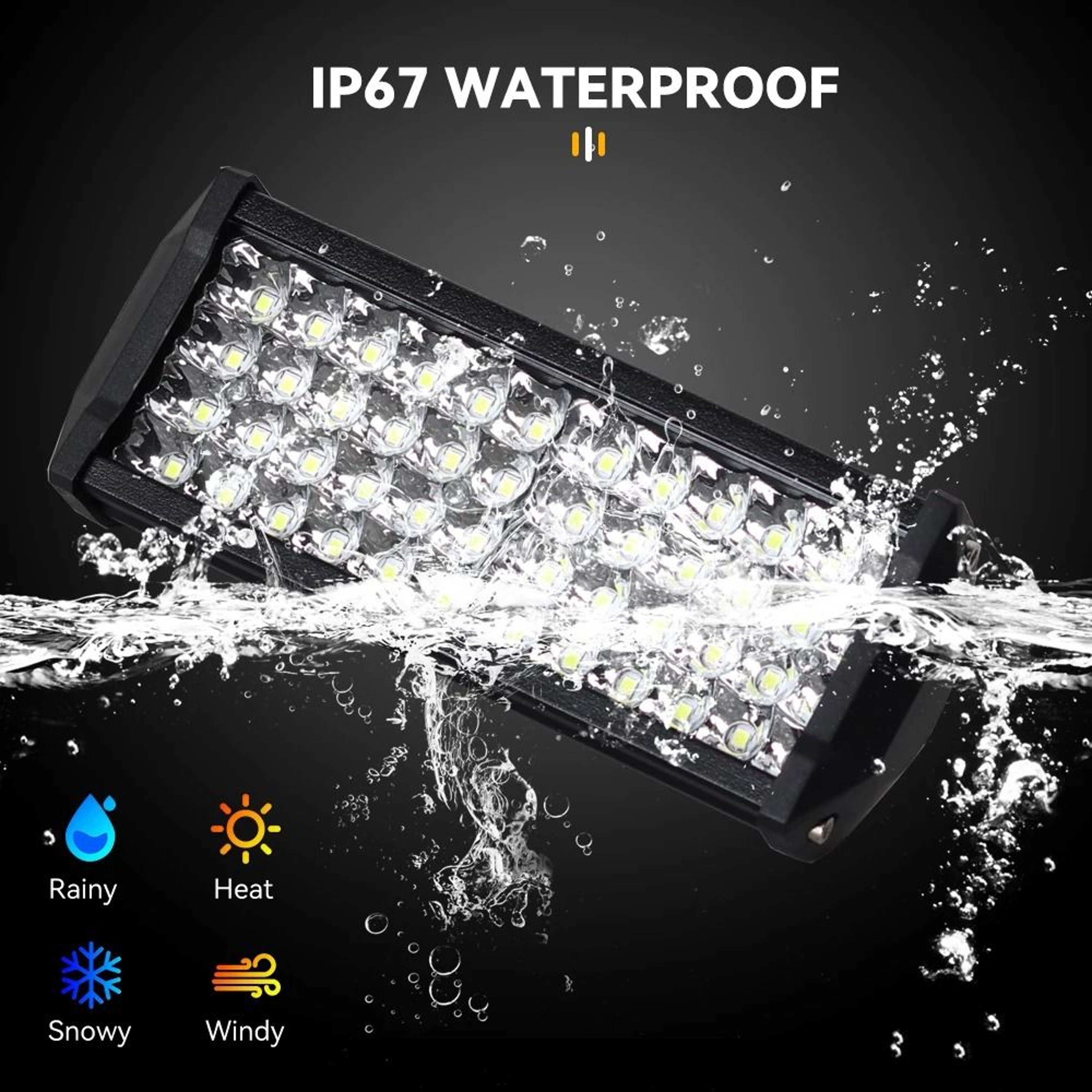 120W HighIntensity LED Light Bar  6000LM Spot  Flood Beam Work Light For Offroad Marine  Industrial 5