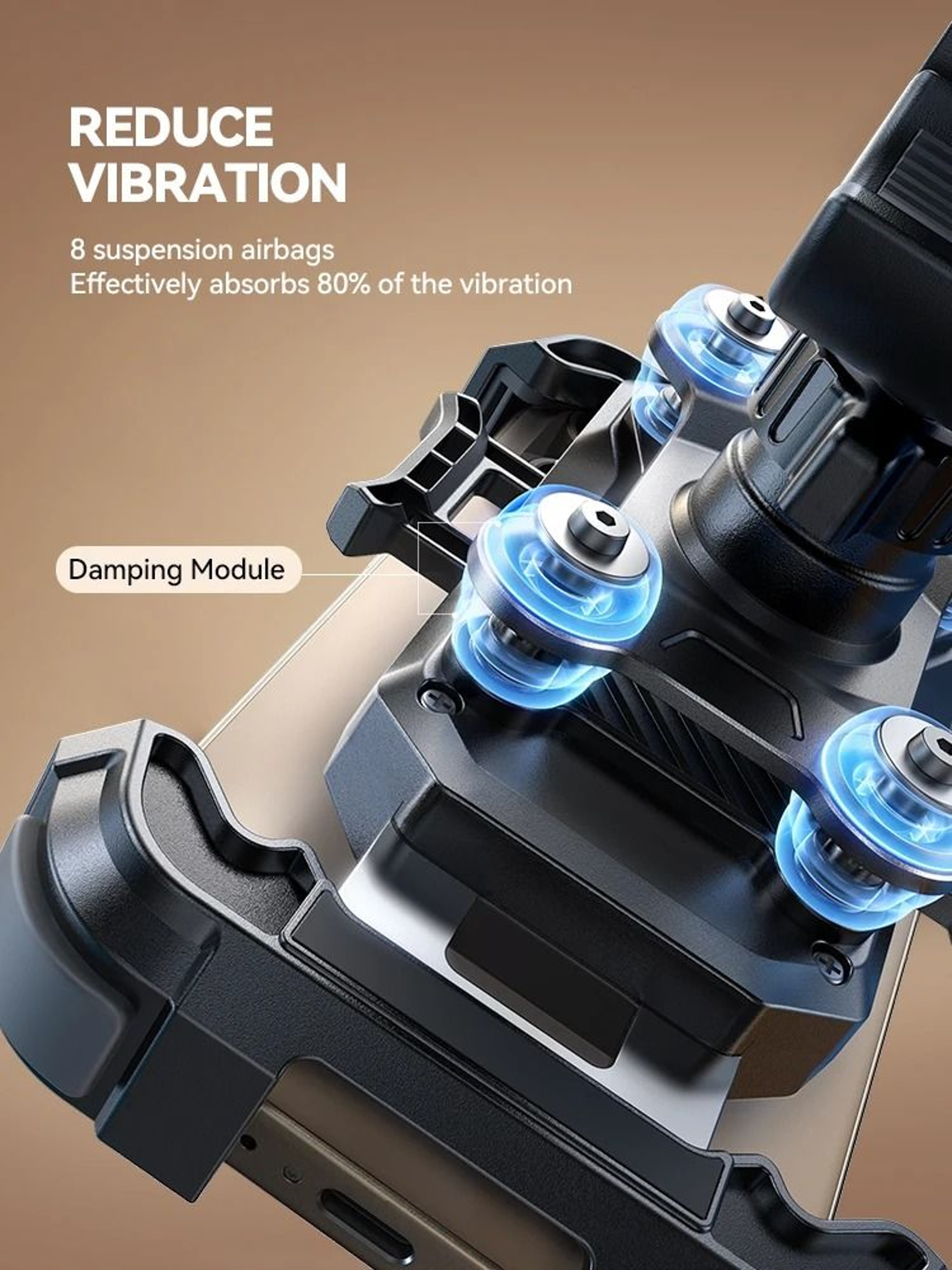 Joyroom HighIntensity Motorcycle Phone Mount  AntiVibration Handlebar Holder For 477in IPhone  Andr 1