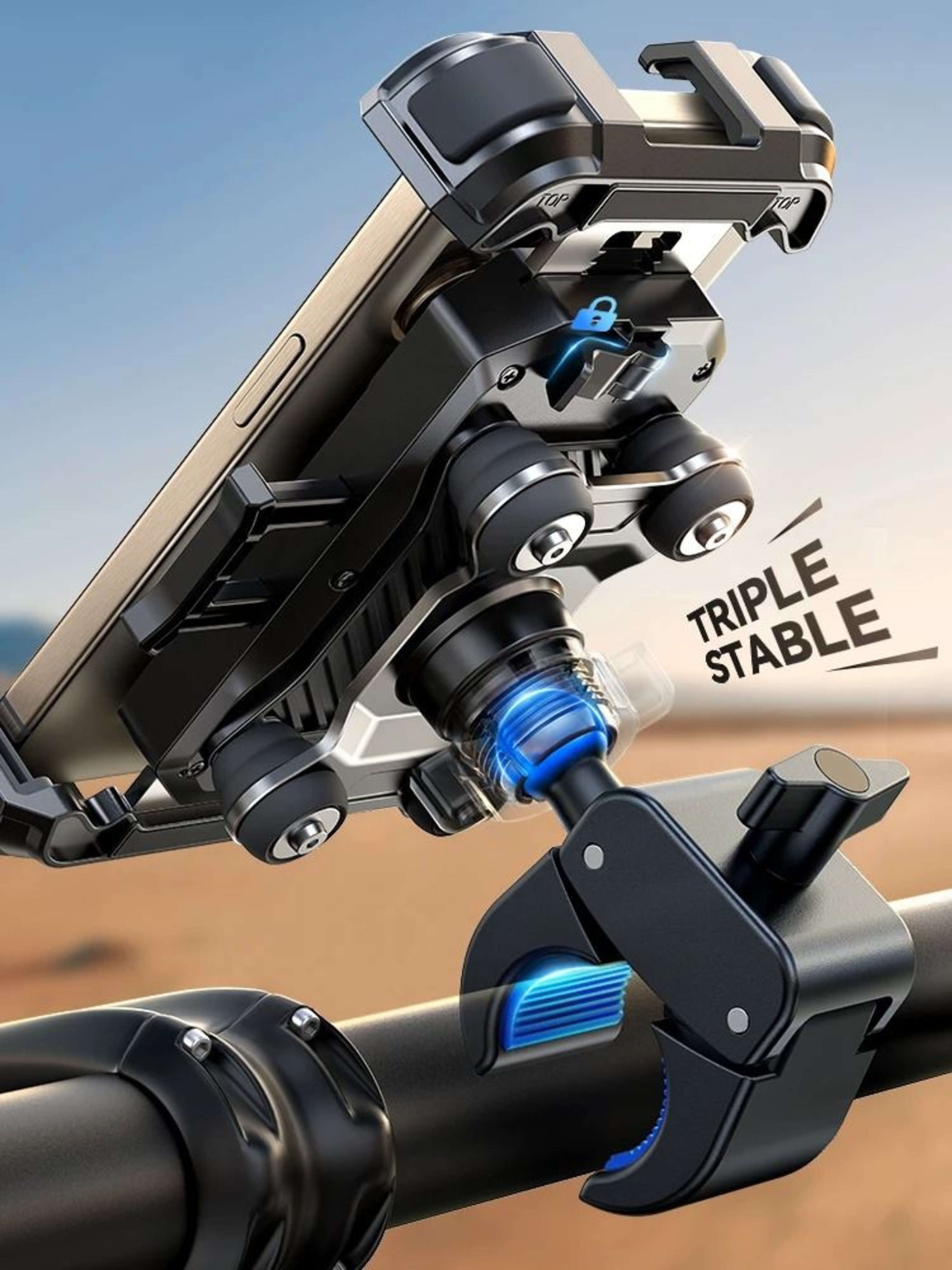 Joyroom HighIntensity Motorcycle Phone Mount  AntiVibration Handlebar Holder For 477in IPhone  Andr 4