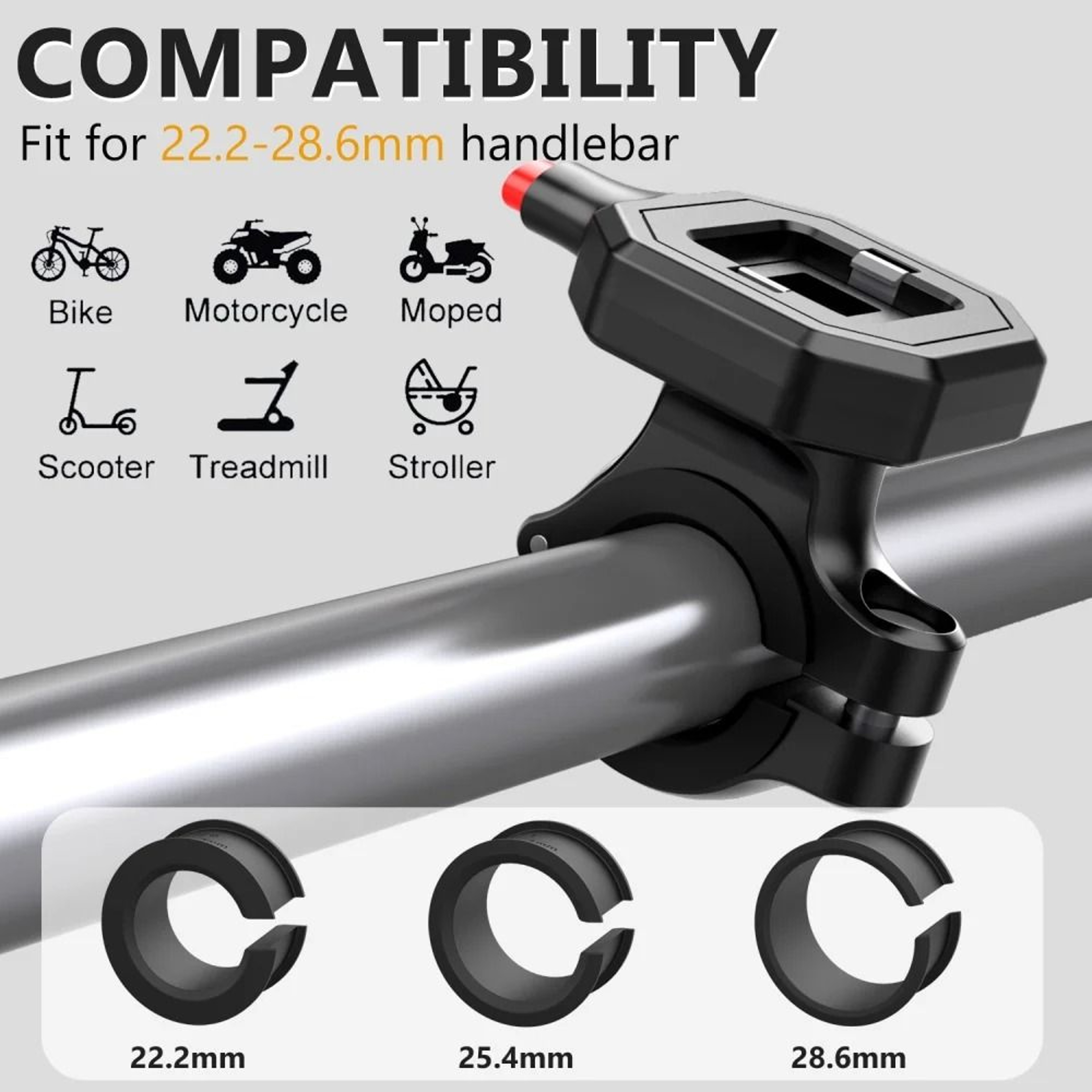 Waterproof Touch Screen Bike  Scooter Handlebar Case  QuickLock MTB  Motorcycle Phone Mount 2