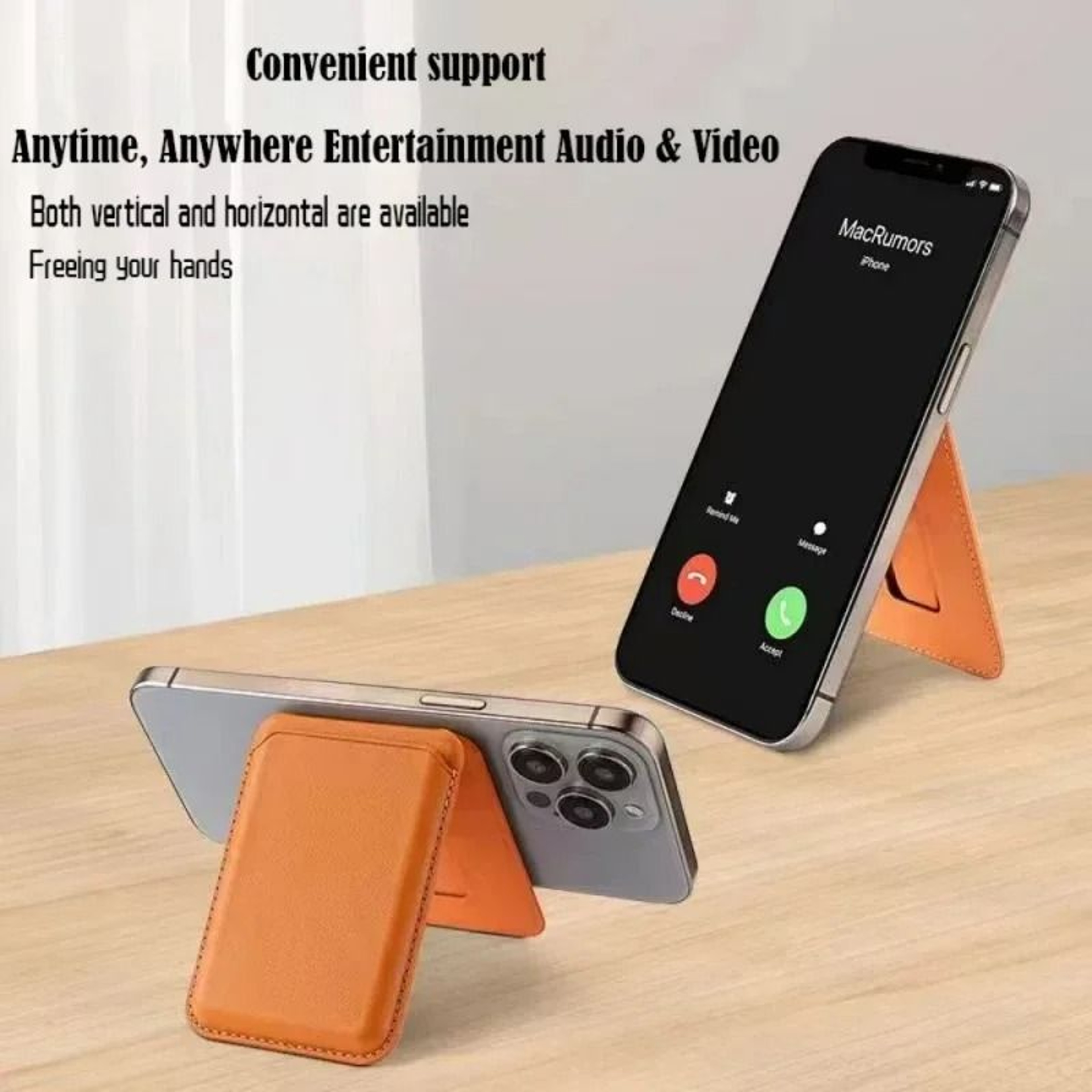 Strong Magnetic Leather Wallet With Hidden Stand  MagSafe Card Holder For IPhone 15 14 13 Pro Max 1