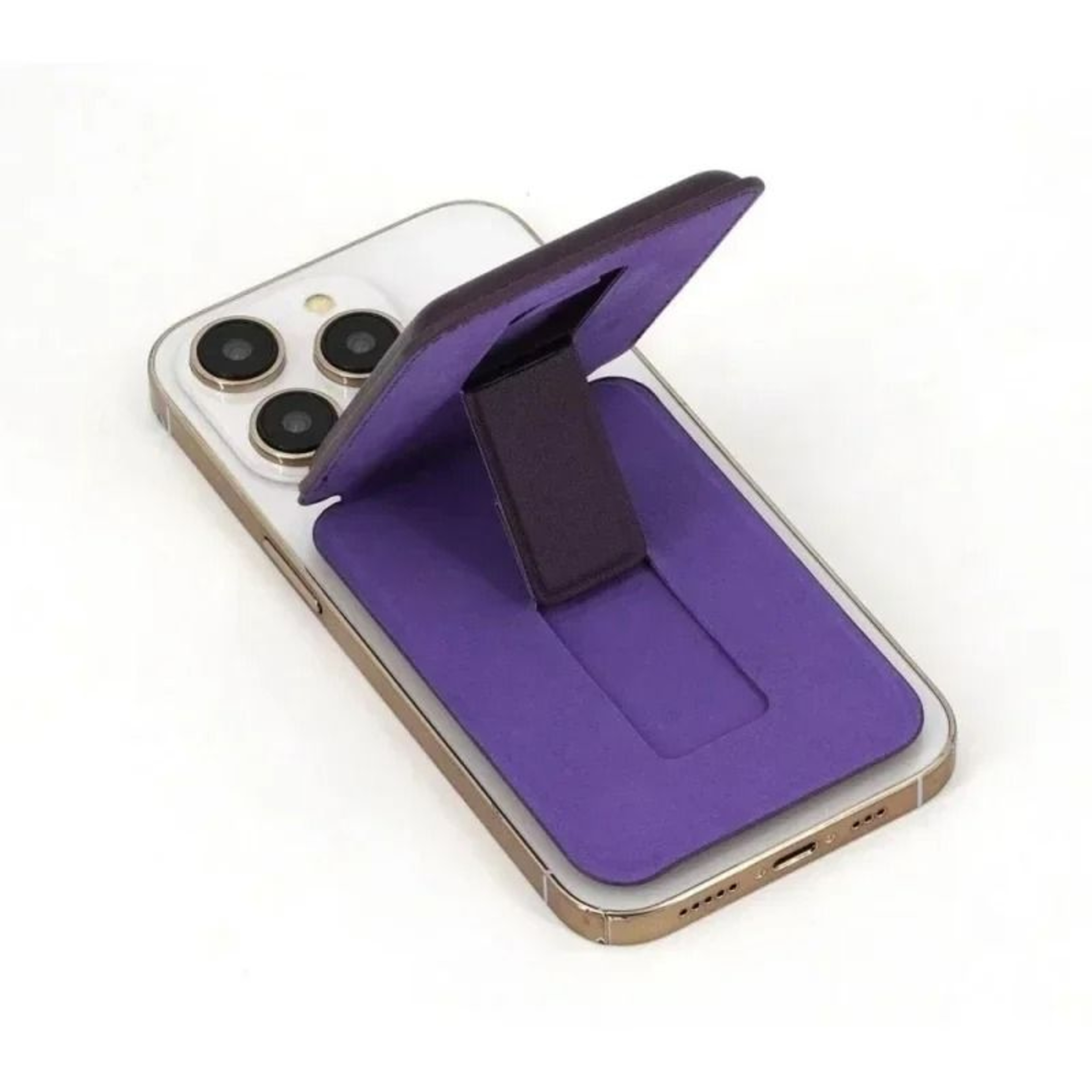 Strong Magnetic Leather Wallet With Hidden Stand  MagSafe Card Holder For IPhone 15 14 13 Pro Max 4