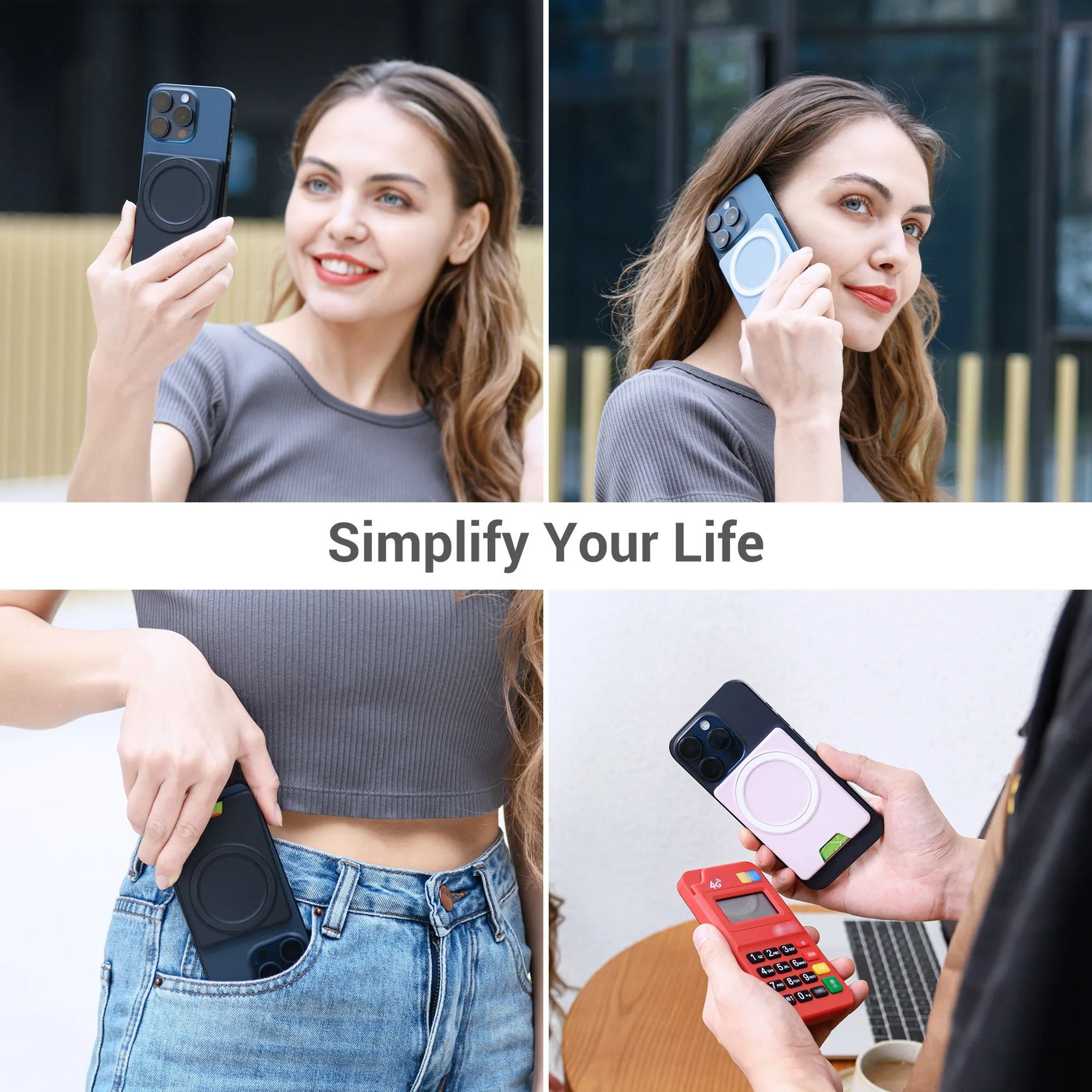 UltraThin MagSafe Magnetic Leather Wallet  Slim Card Holder For IPhone 17 16 15 14 Pro Max 4