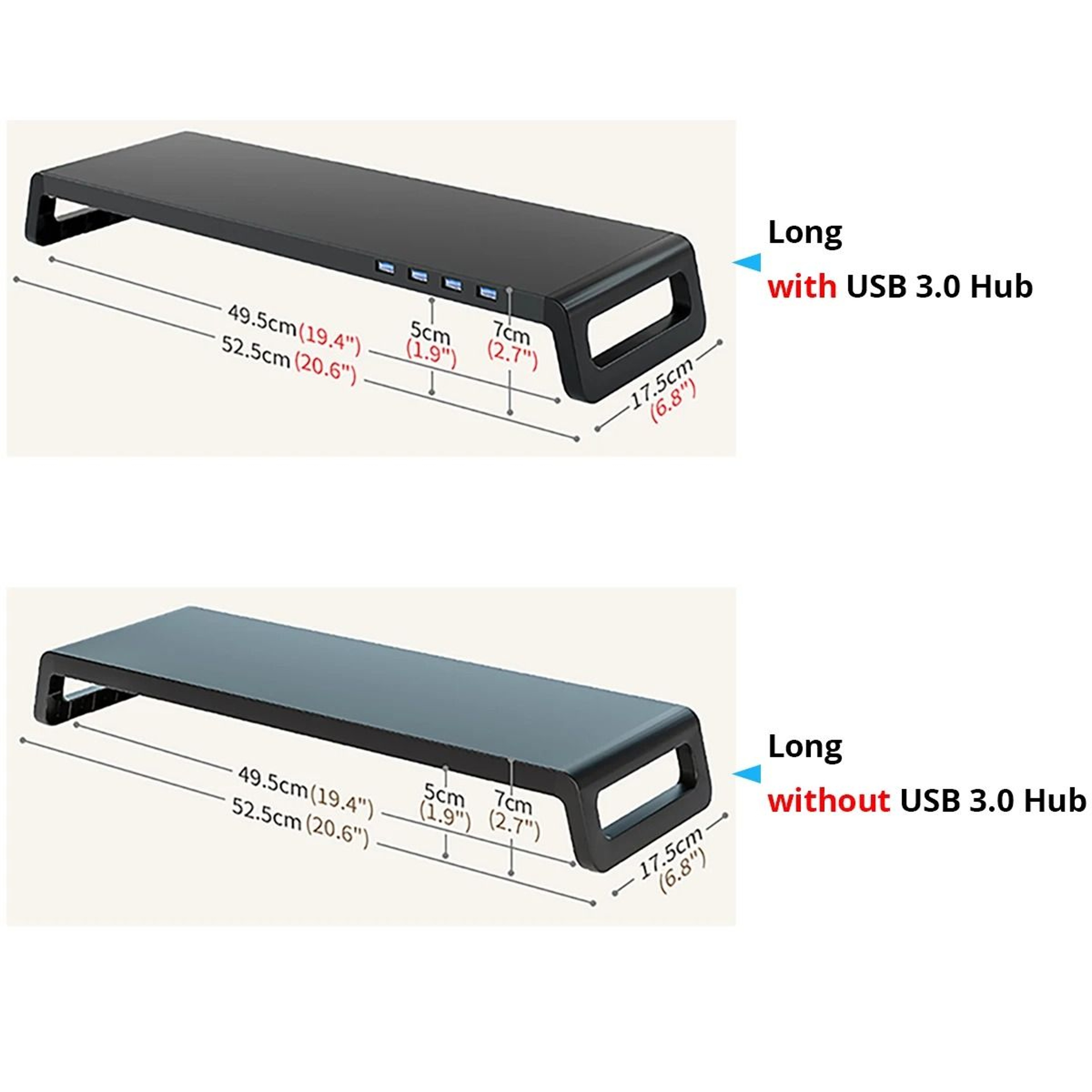 Ergonomic Computer Monitor Stand Riser  Desktop Organizer With USB 30 Hub  Peripheral Storage 5