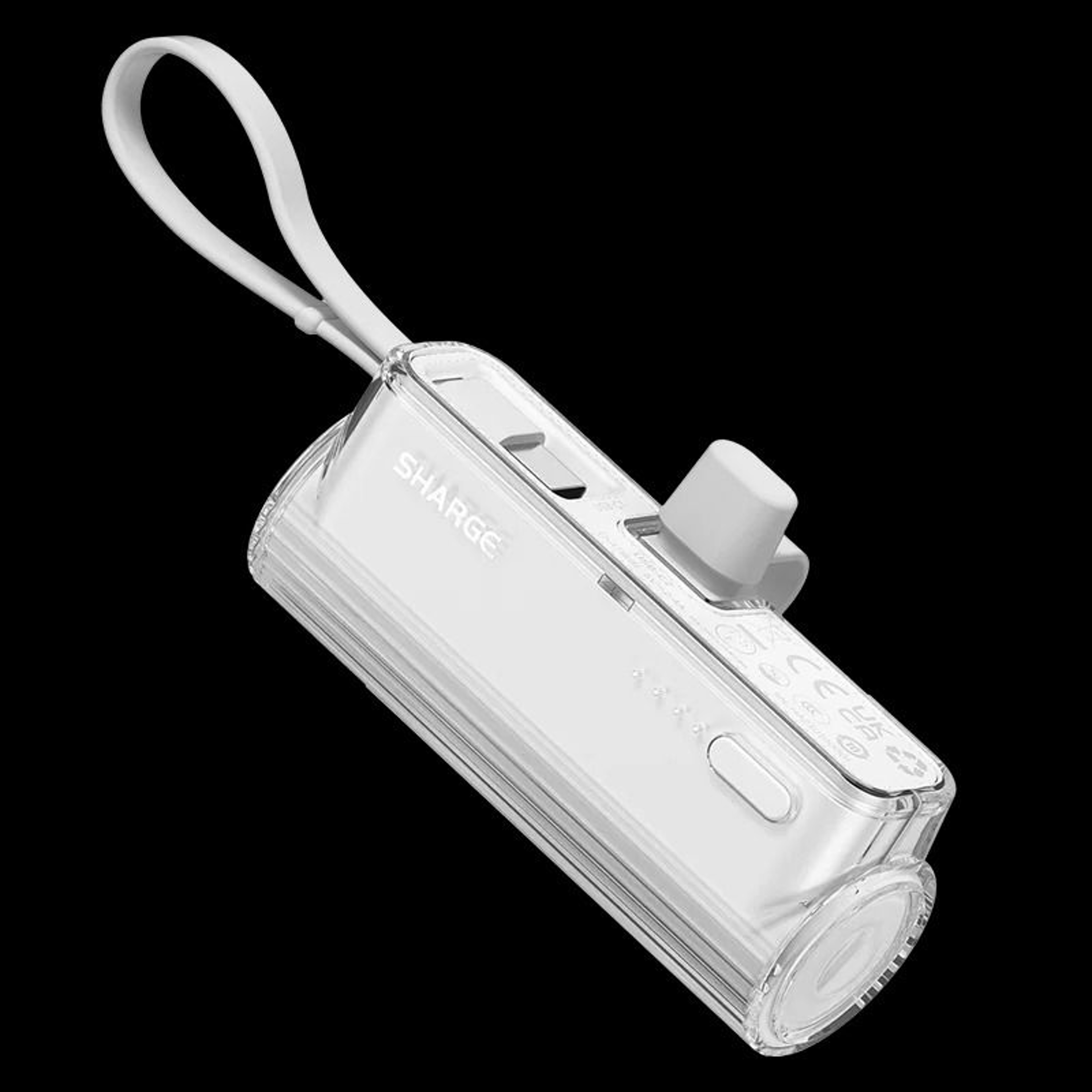 SHARGE Flow Mini 5000mAh Power Bank  Integrated USBC  Lightning Connectors For IPhone 15  Samsung 7