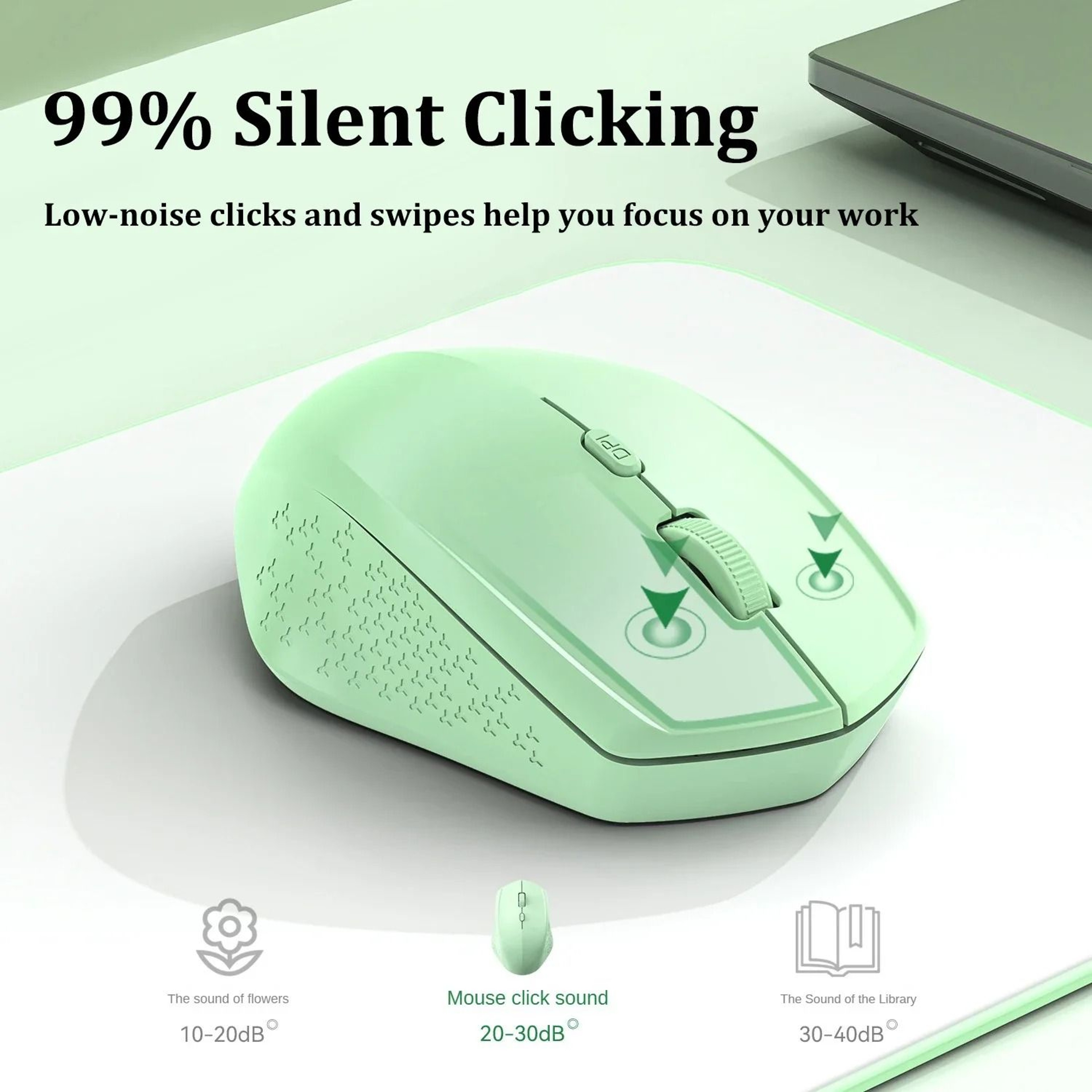 DualMode Bluetooth 52  24G Wireless Mouse  Rechargeable Silent Gaming Mouse For Windows  Mac 2