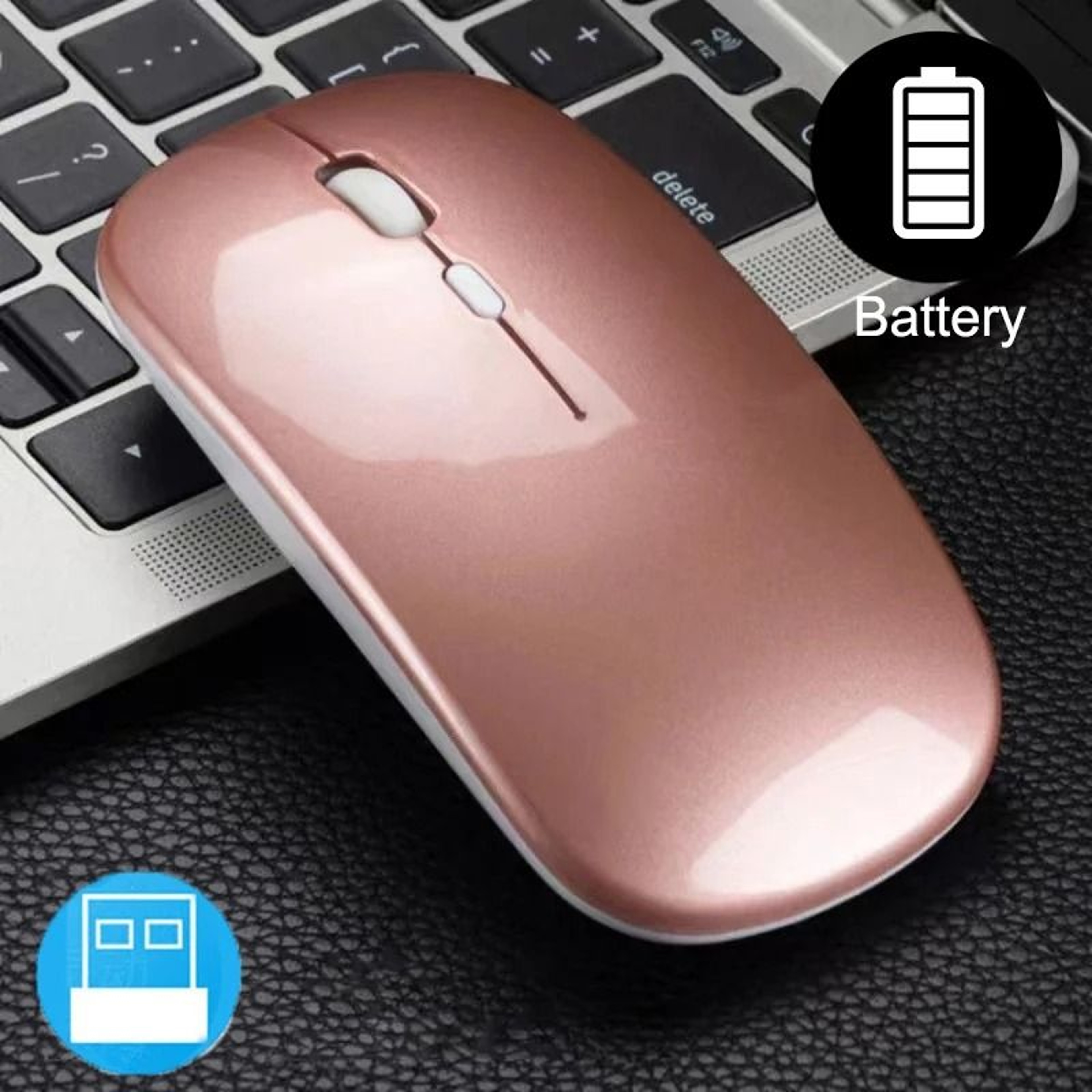 Slim Wireless Optical Mouse  1600DPI Ergonomic Quiet Mouse For Office  Gaming 6
