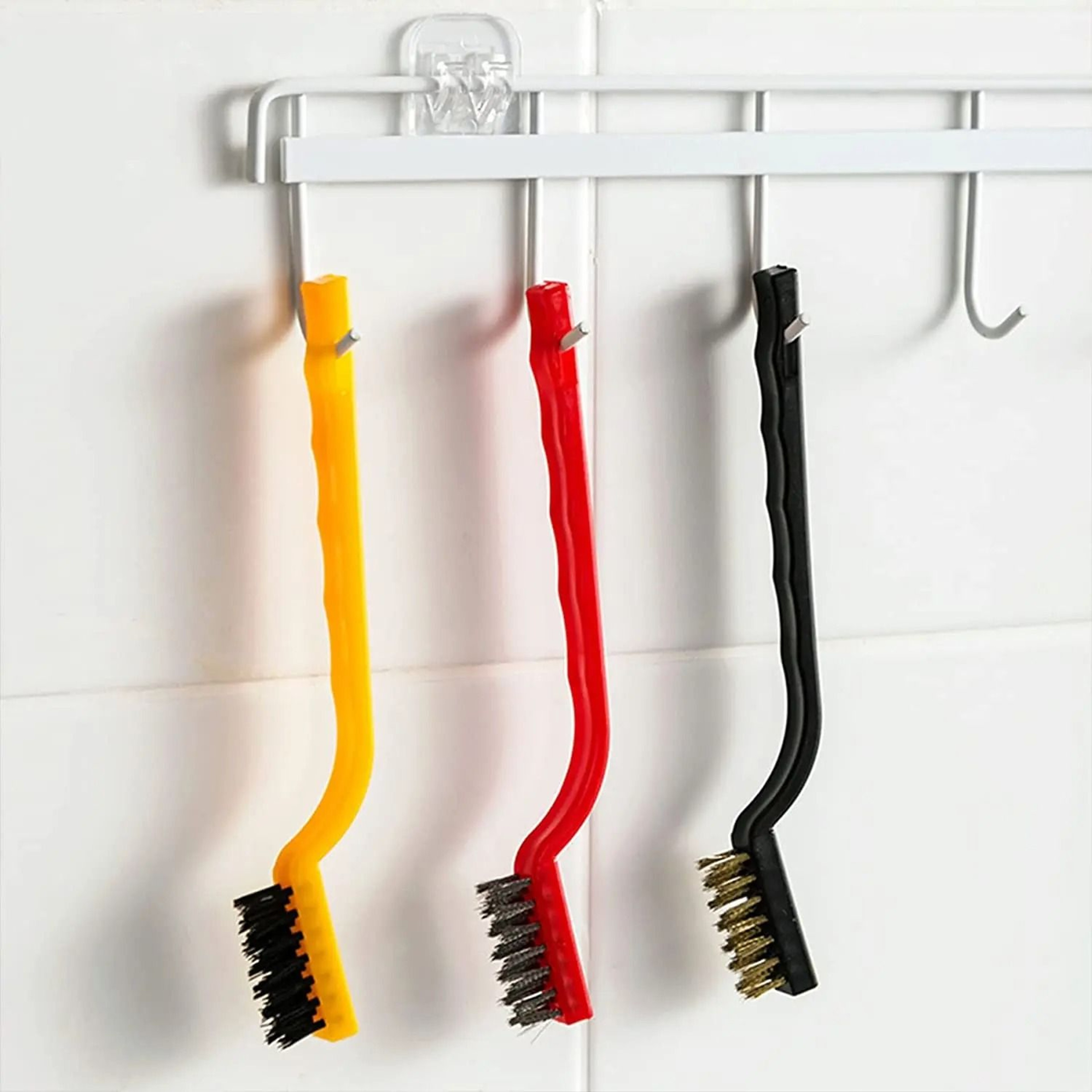 3Pcs Stainless Steel And Brass 7Inch Wire Brush Set For Rust Removal And Metal Cleaning 5