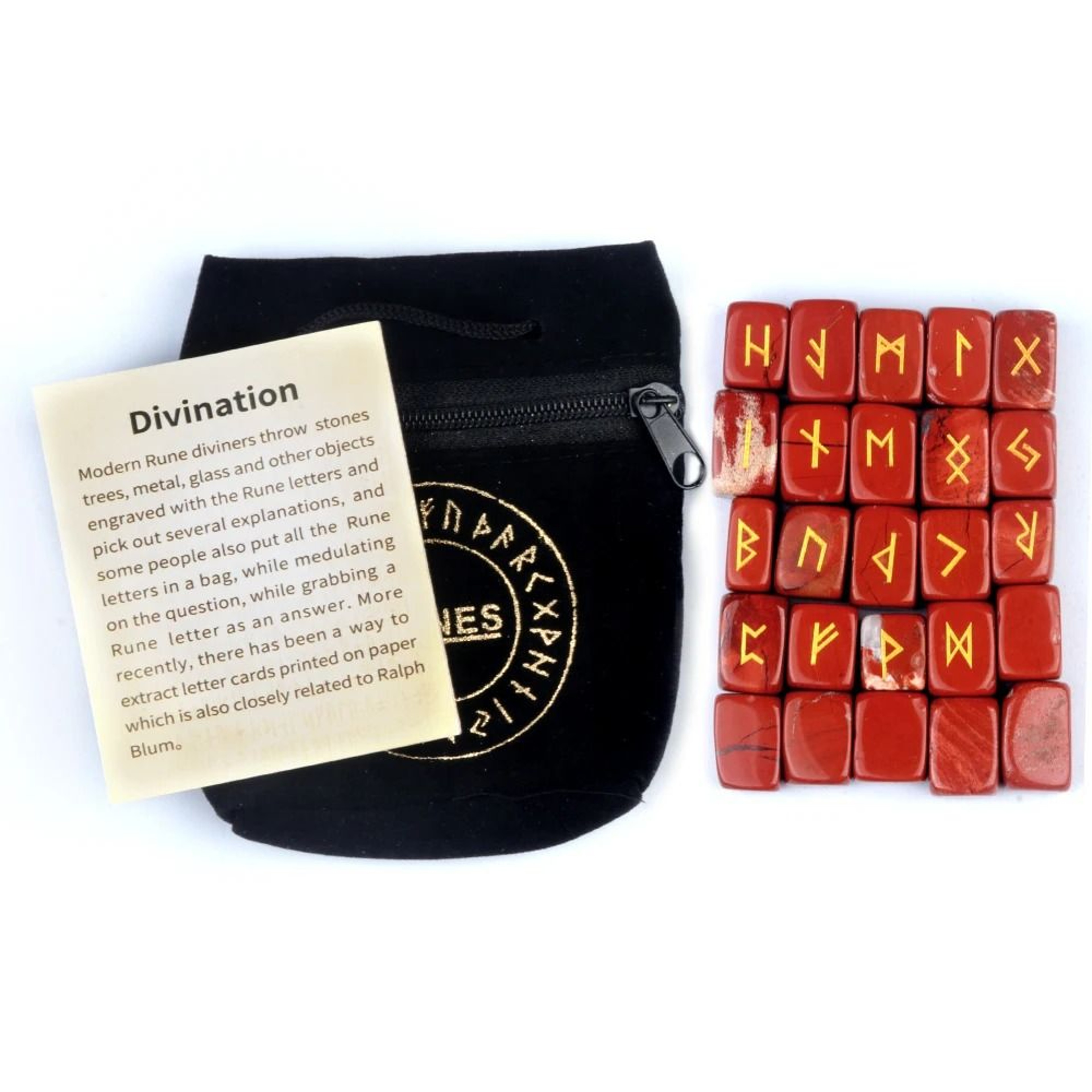 25PCS Natural Rune Stone Set Irregular Engraved Energy Stones For Divination  Healing 13