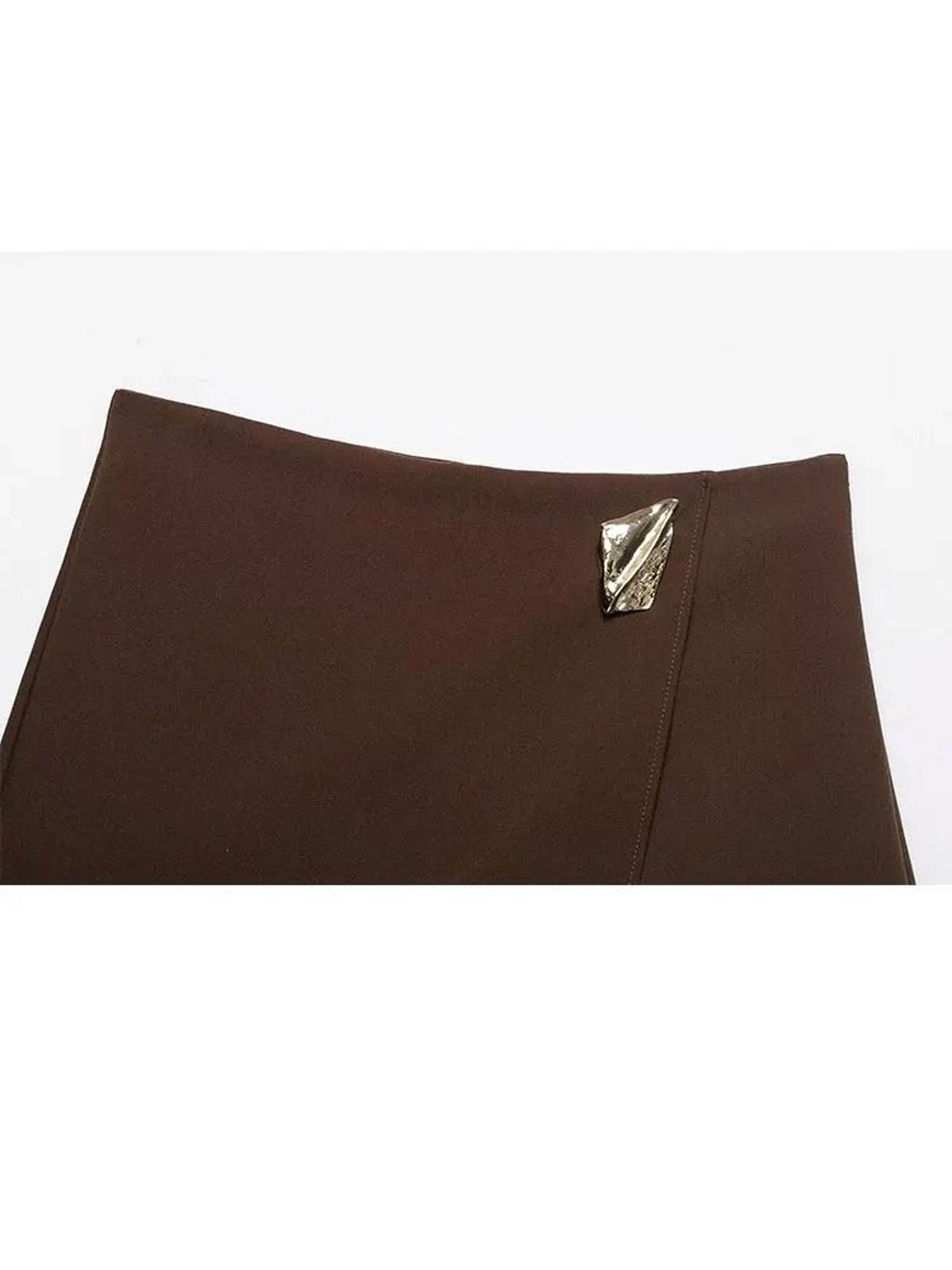 HH 2025 Autumn Asymmetric Culottes  Womens HighWaist ALine Pantskirt With Metal Applique 4