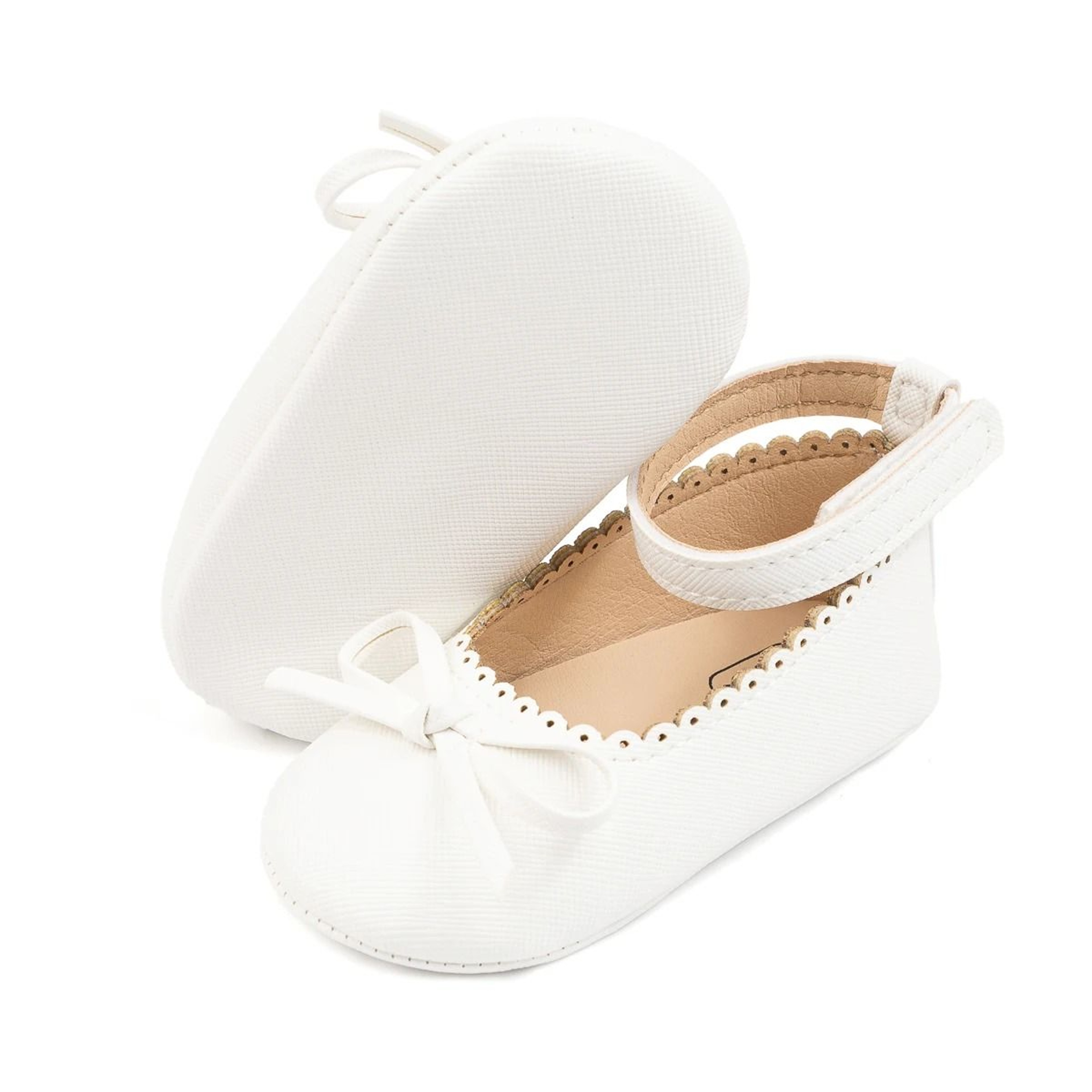 Meckior Baby Girl Princess Shoes  SoftSole Leather Bowknot First Walkers 6