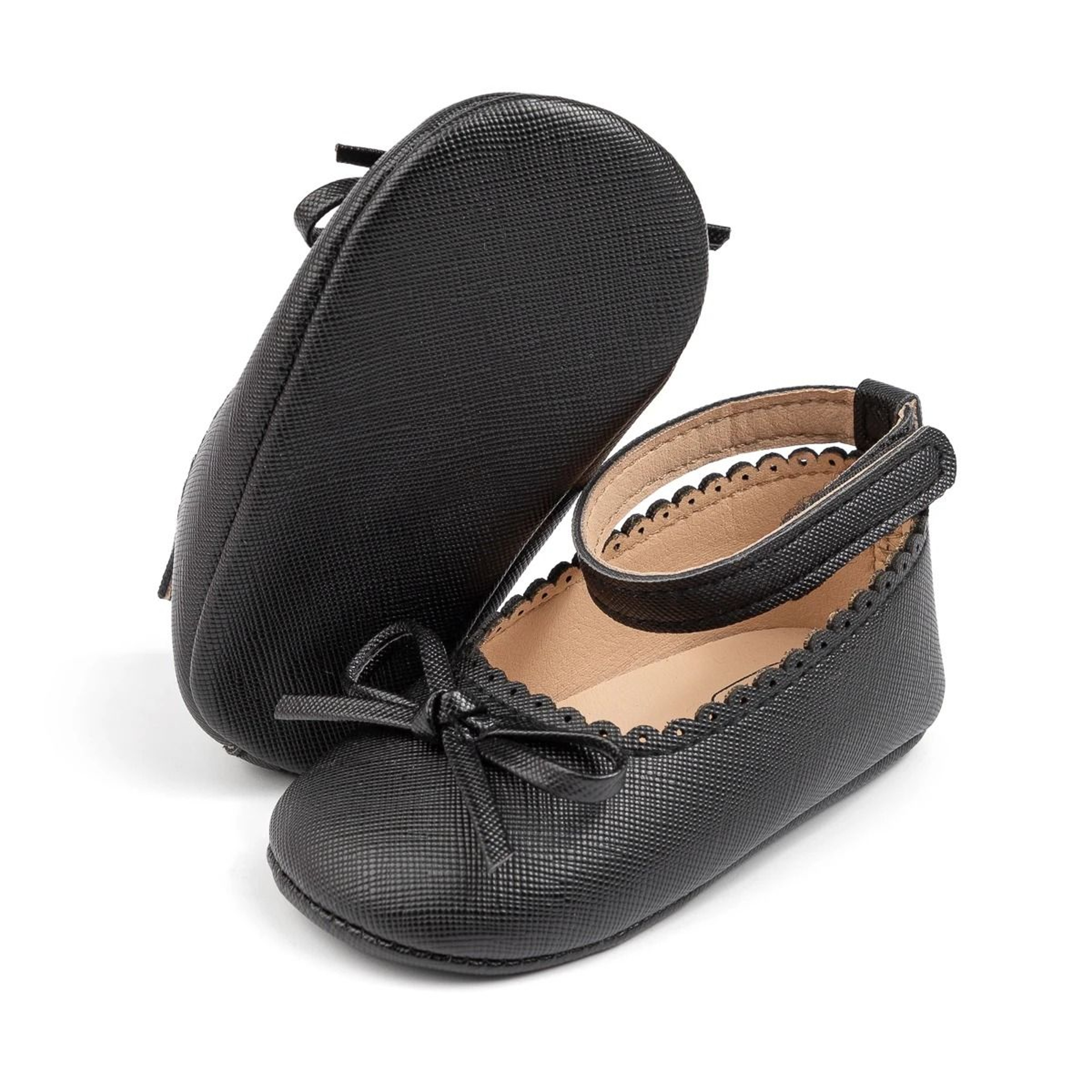 Meckior Baby Girl Princess Shoes  SoftSole Leather Bowknot First Walkers 7