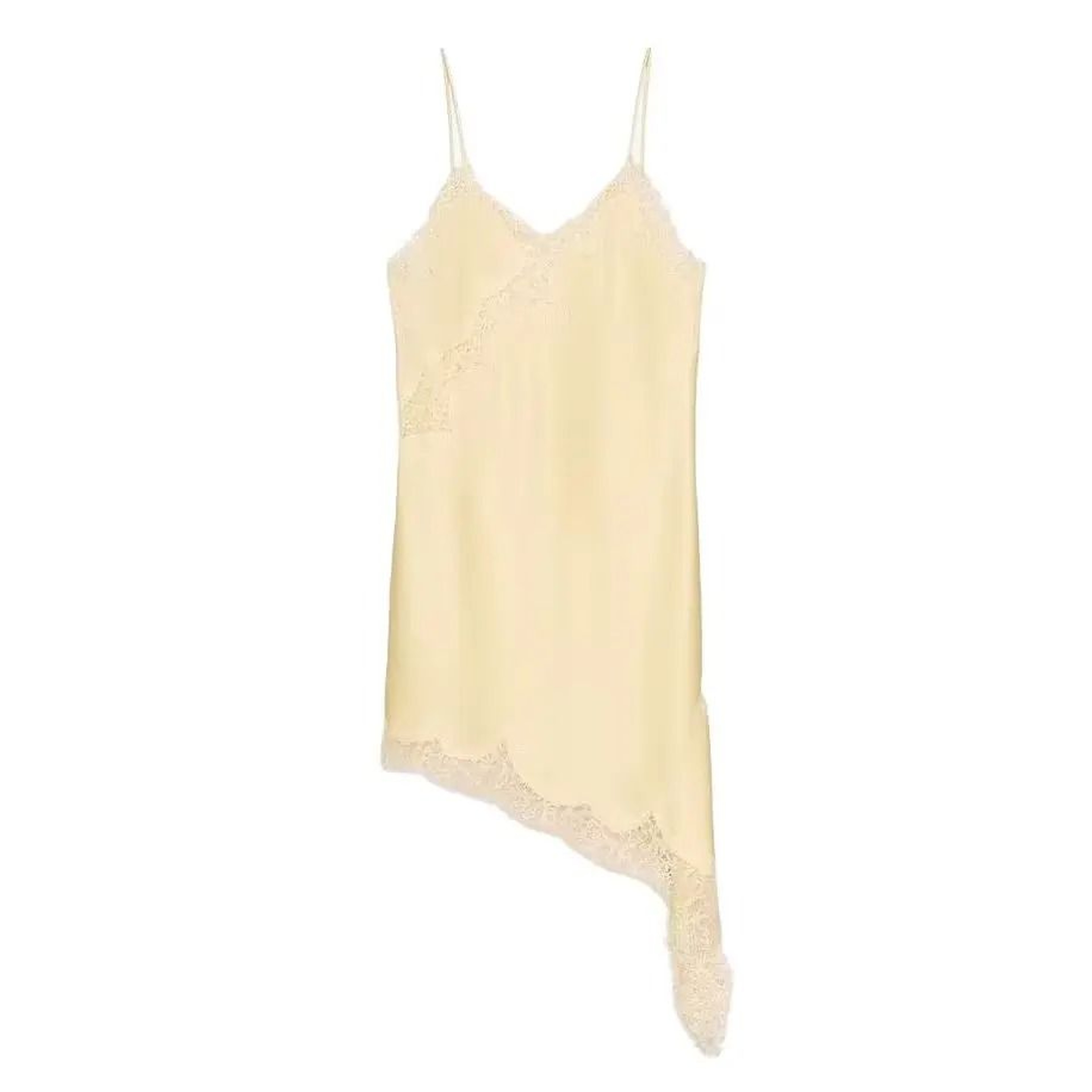 Womens Sexy Irregular Lace Dress  Premium VNeck Suspender Hem Long Dress 8