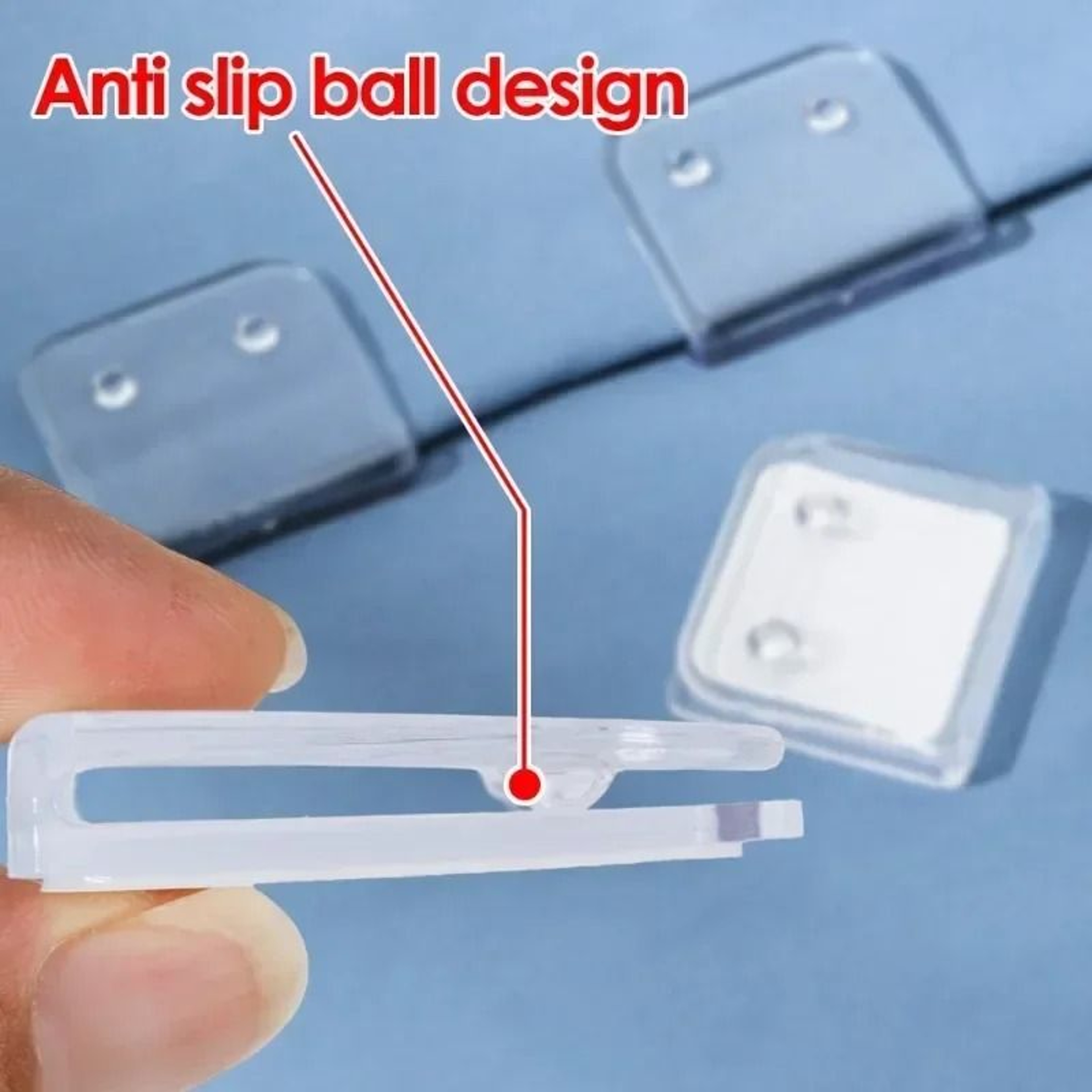Shower Curtain Clips Non Punching Windproof Traceless Shading Cloth Hooks 2