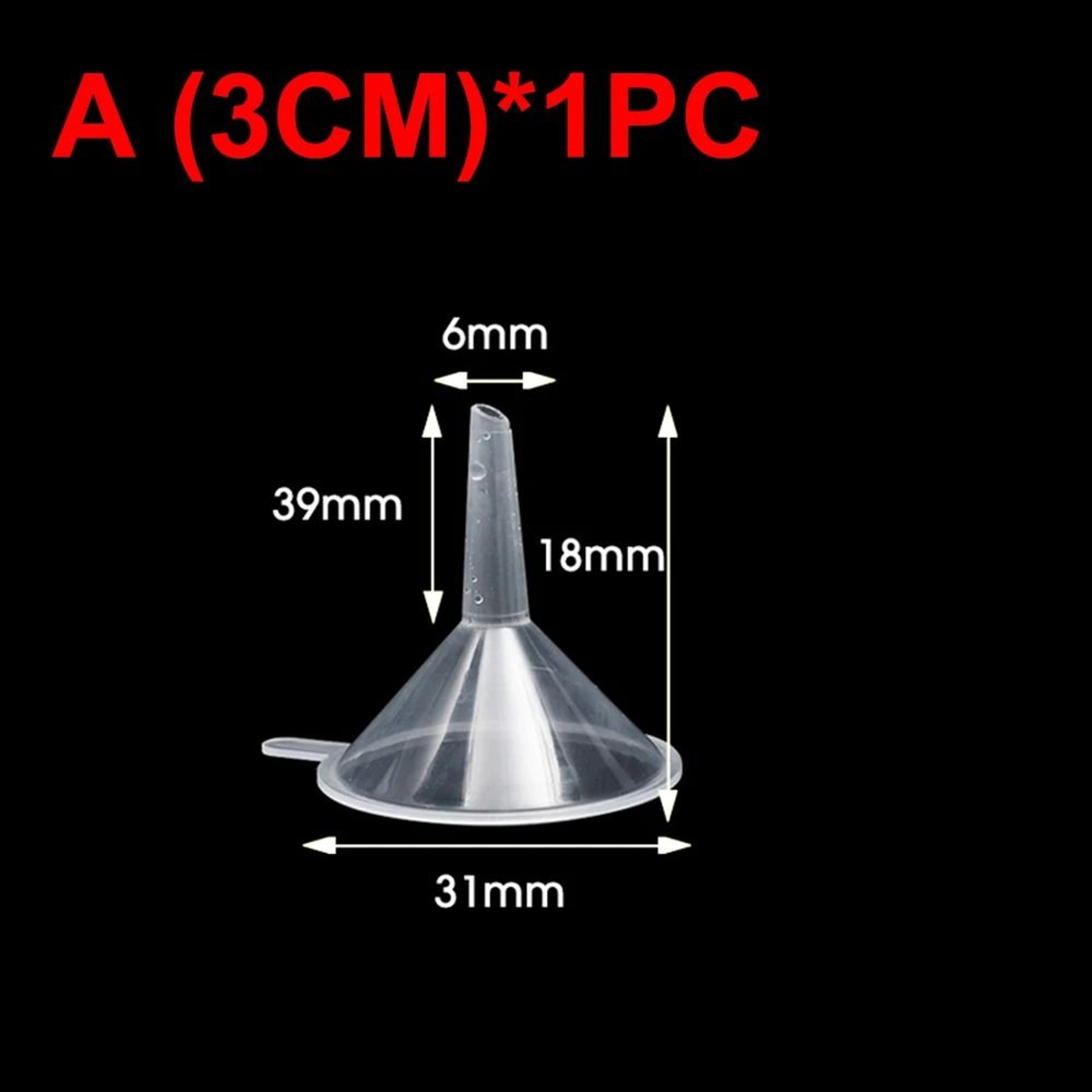 Mini Funnel Transparent Plastic Funnels Small Mouth For Perfume Lotion Liquid 6