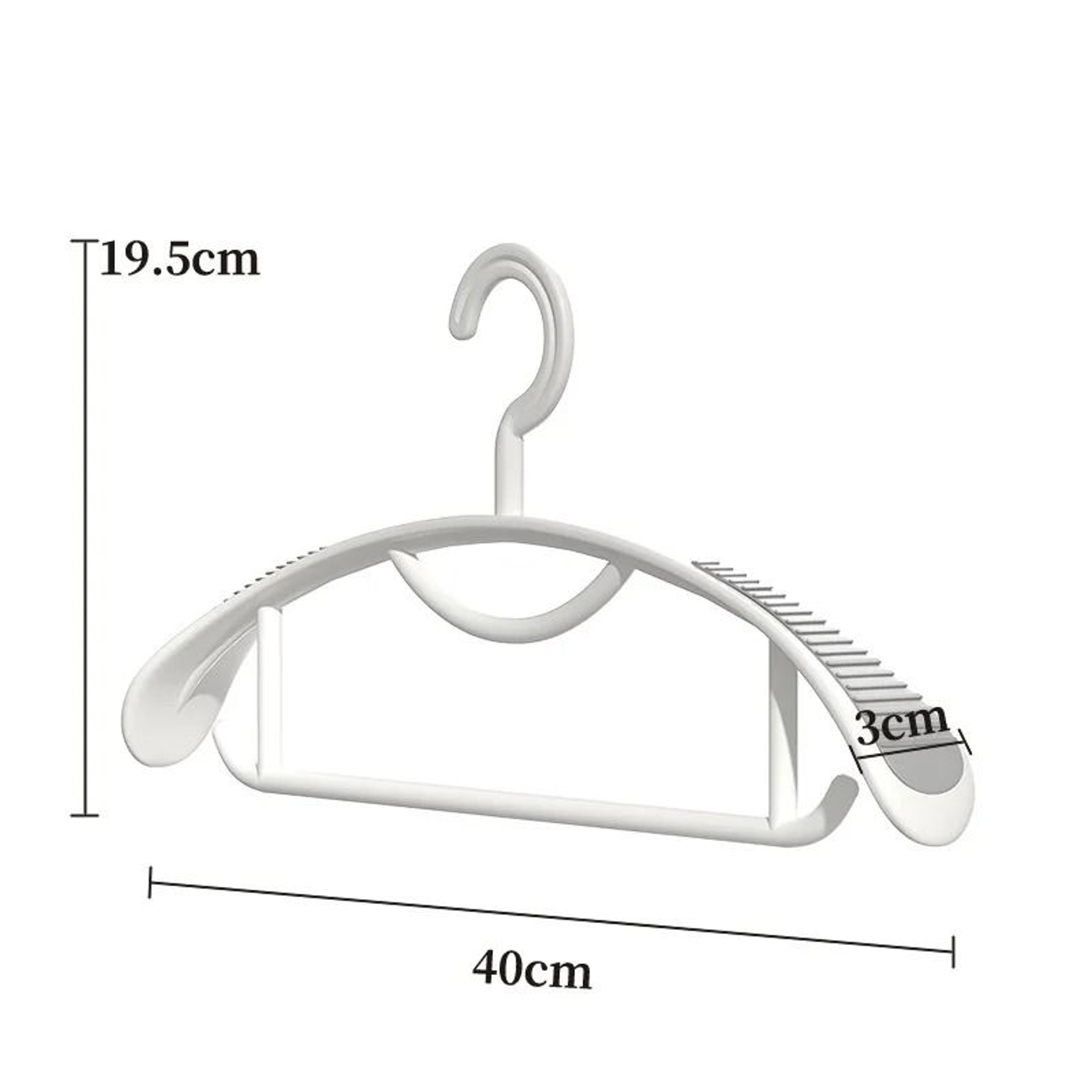 Household NonSlip Hanger Thick Wide Shoulder Plastic Drying Rack 5