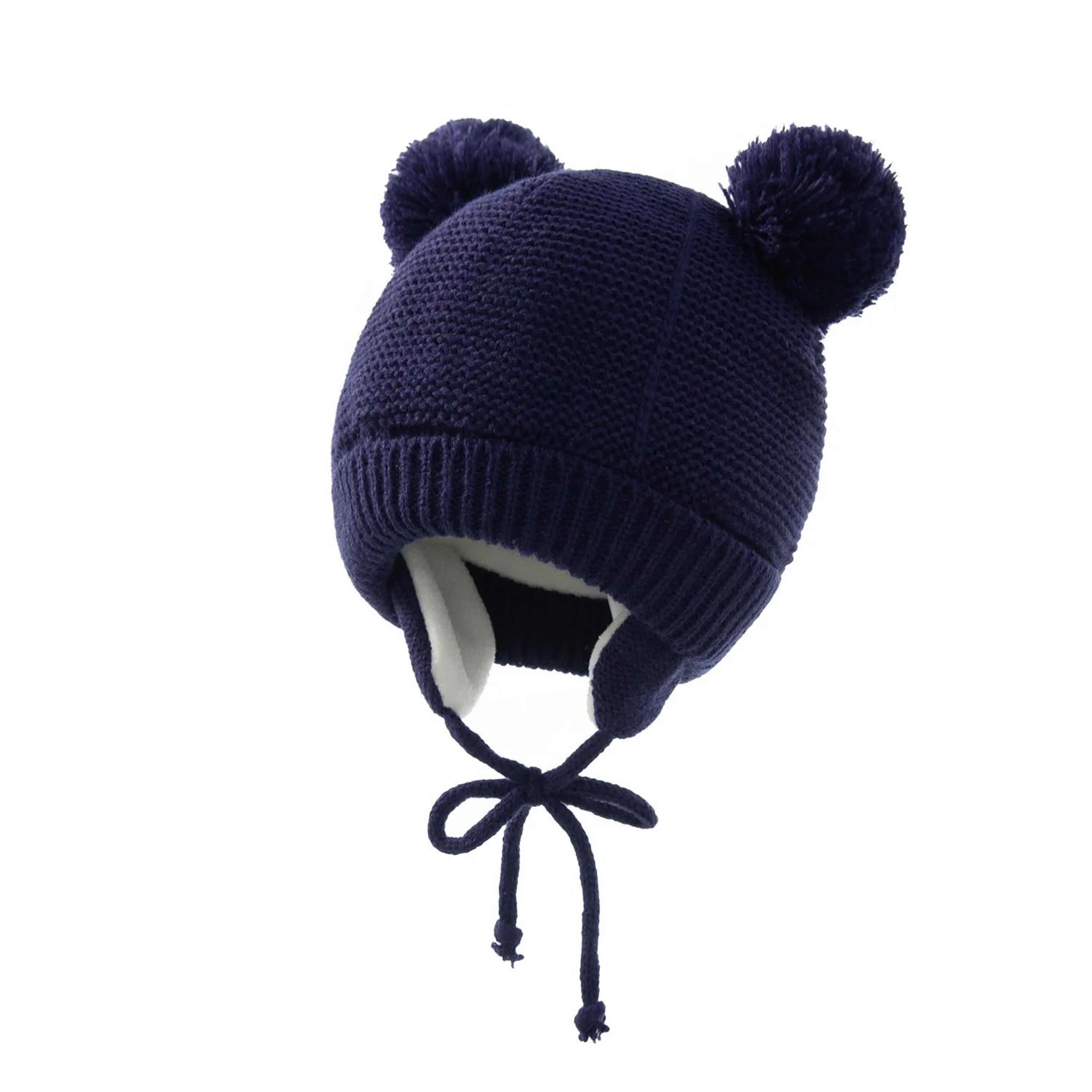 Winter Baby Knit Hat  Fleece Glove Set Thick Ear Protection Bonnet 3