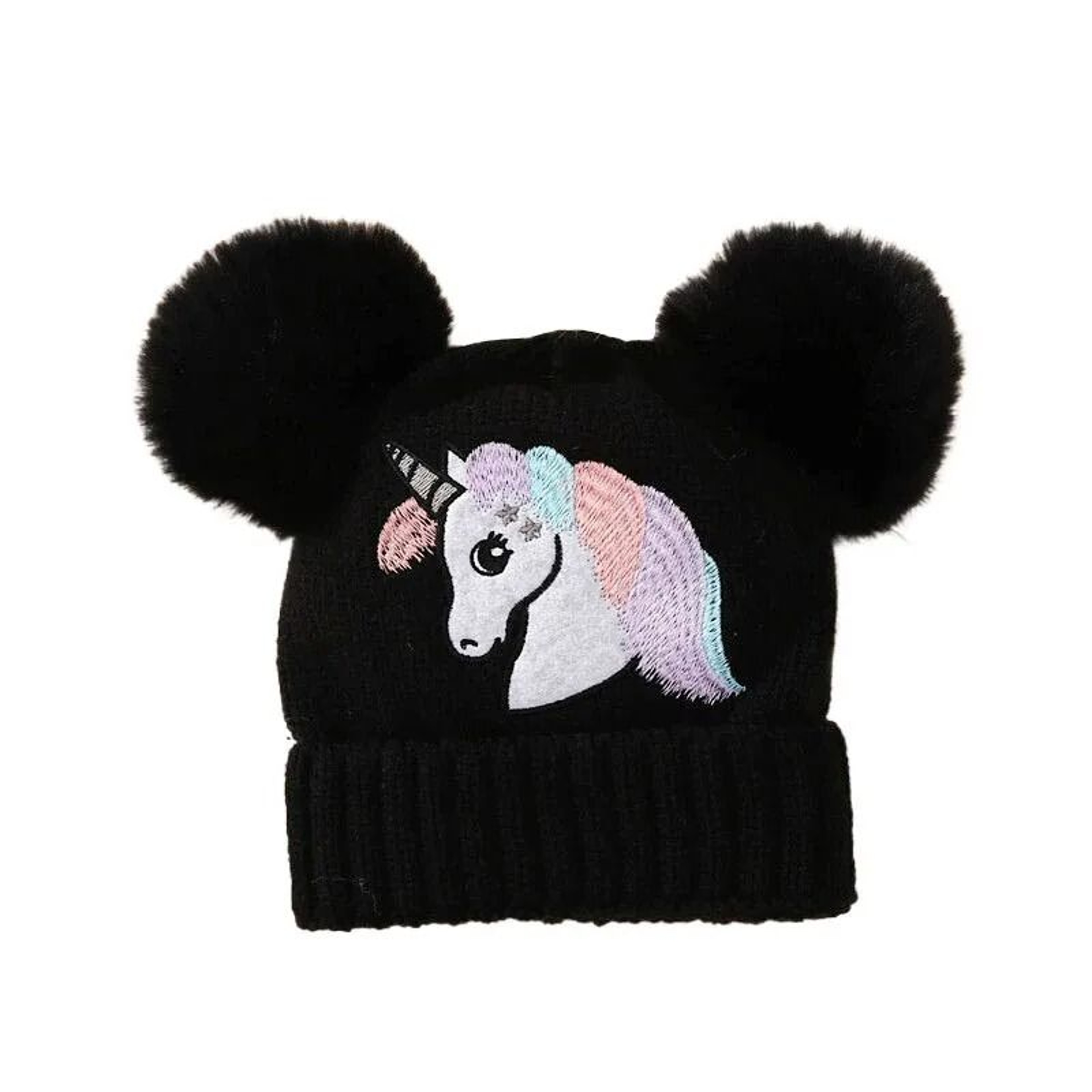Cartoon Horse Knitted Winter Baby Hat Kids PomPom Ball Warm Bonnet 6